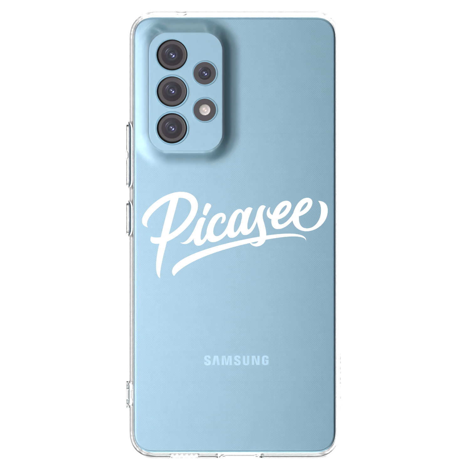Picasee Samsung Galaxy A53 5G A536 Hülle - Transparentes Silikon - Picasee - old logo - white