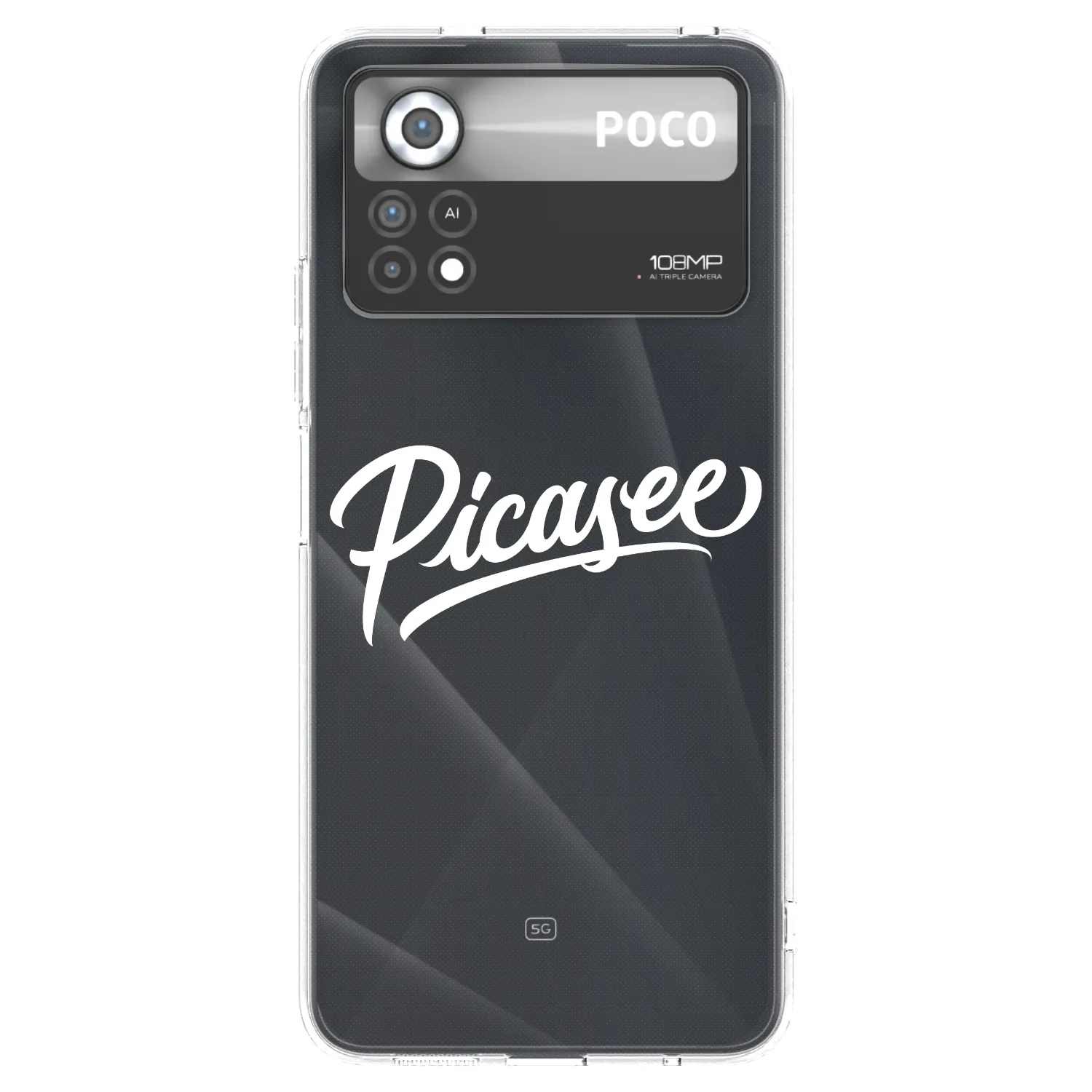 Picasee Xiaomi Poco X4 Pro 5G Hülle - Transparentes Silikon - Picasee - old logo - white