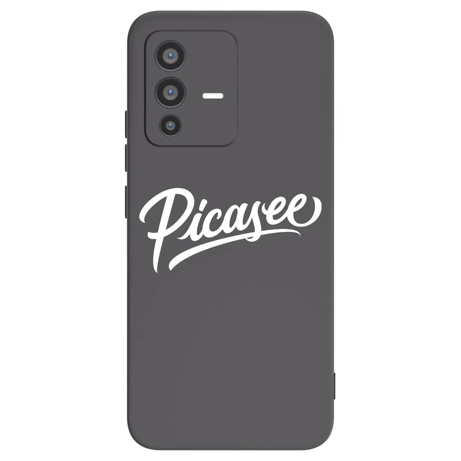 Picasee Vivo V23 5G Hülle - Schwarzes Silikon - Picasee - old logo - white