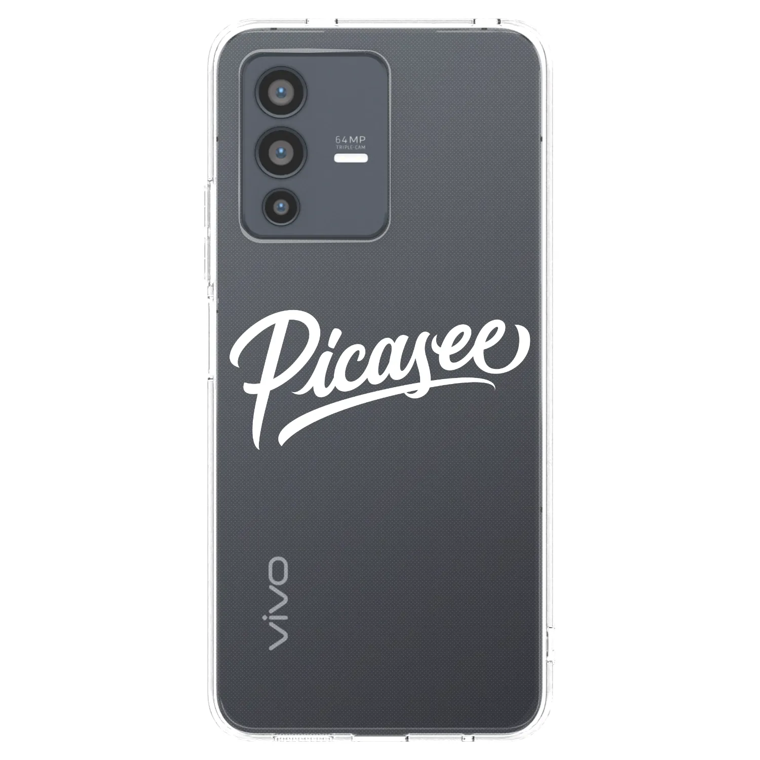 Picasee Vivo V23 5G Hülle - Transparentes Silikon - Picasee - old logo - white