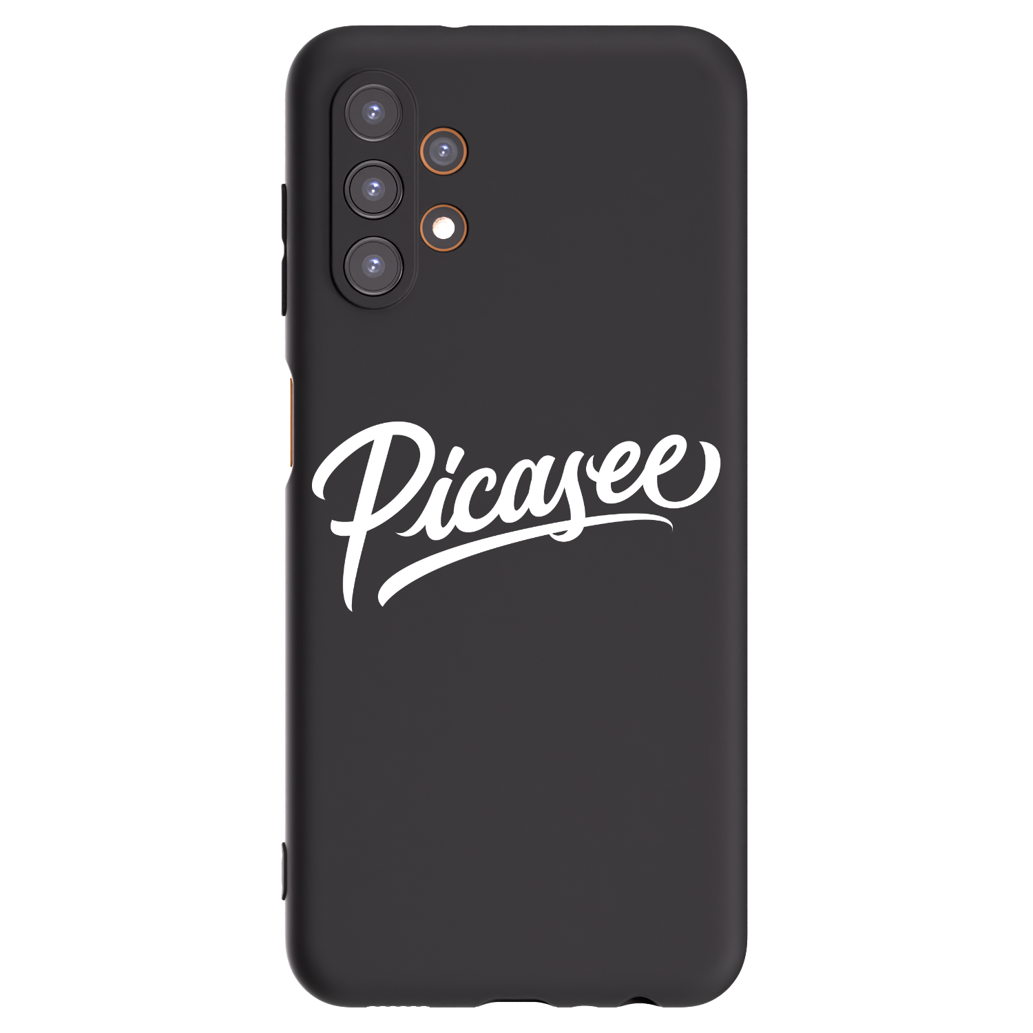 Picasee Samsung Galaxy A13 4G A135 Hülle - Schwarzes Silikon - Picasee - old logo - white