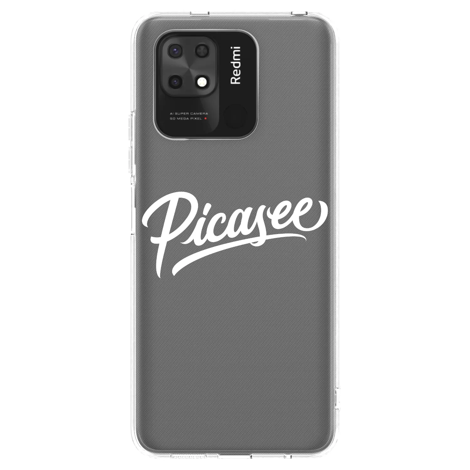 Picasee Xiaomi Redmi 10C Hülle - Transparentes Silikon - Picasee - old logo - white