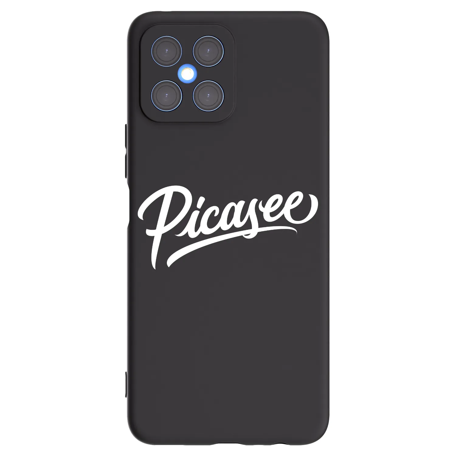 Picasee Honor X8 4G Hülle - Schwarzes Silikon - Picasee - old logo - white