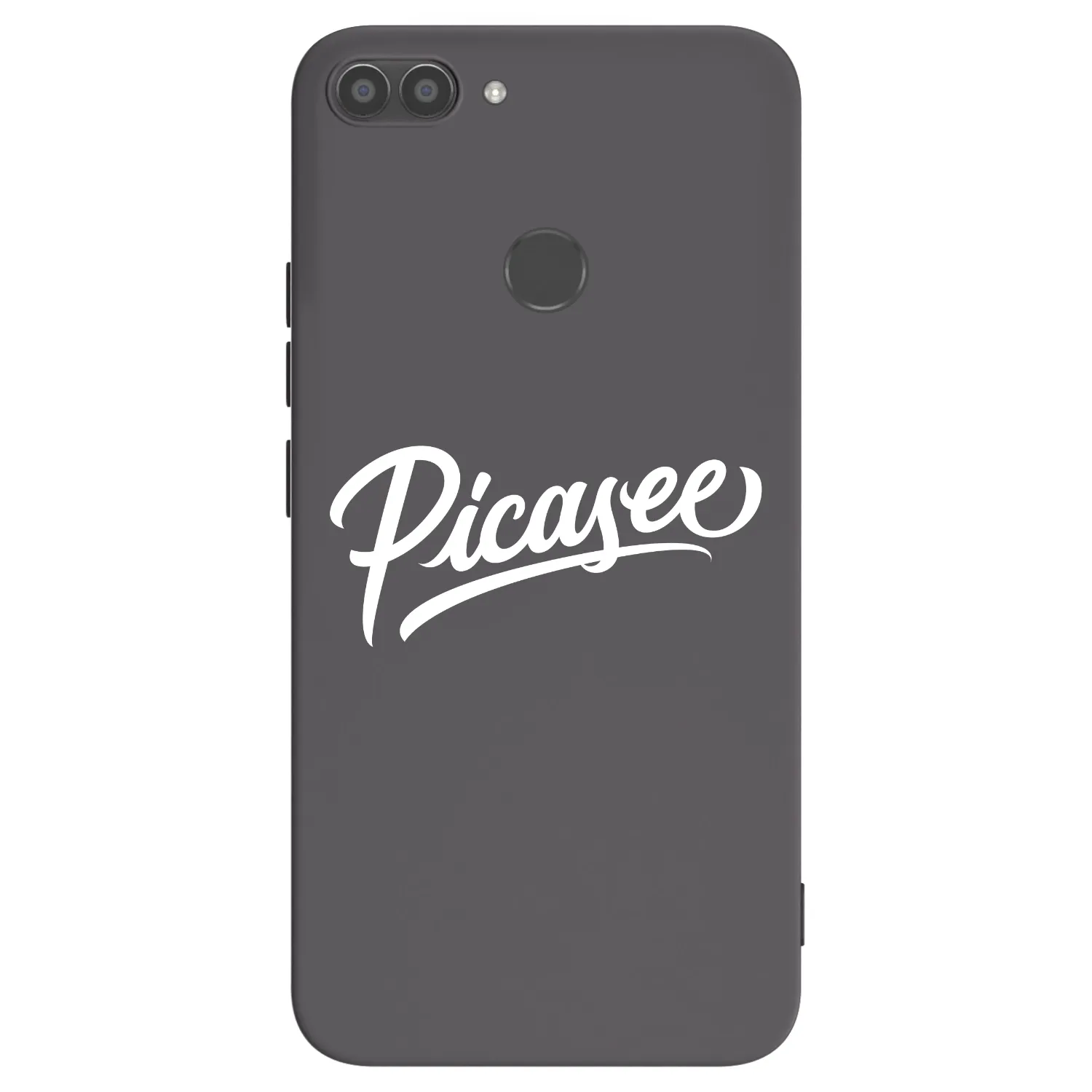 Picasee Huawei P Smart Hülle - Schwarzes Silikon - Picasee - old logo - white