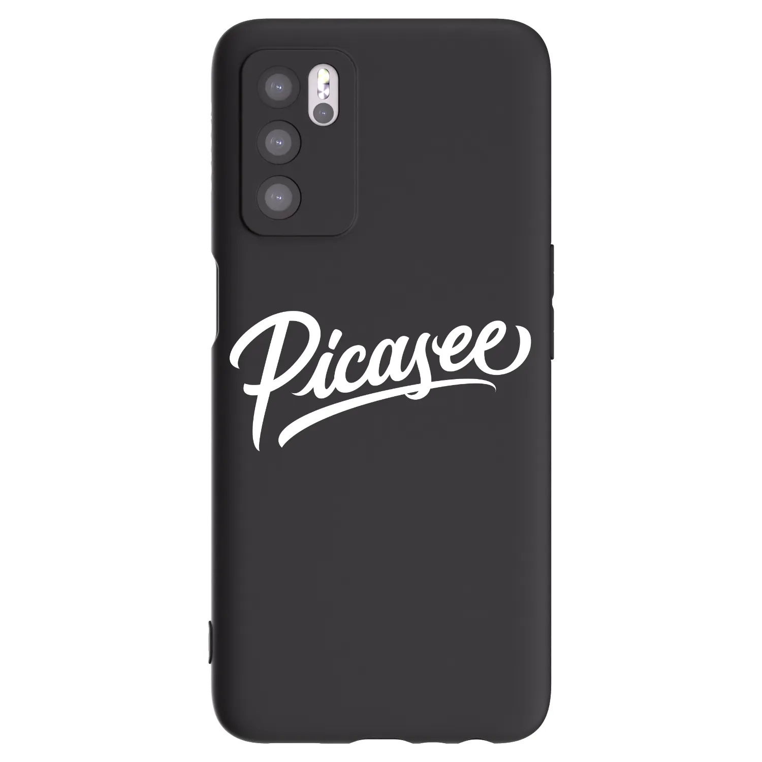 Picasee OPPO A16s Hülle - Schwarzes Silikon - Picasee - old logo - white