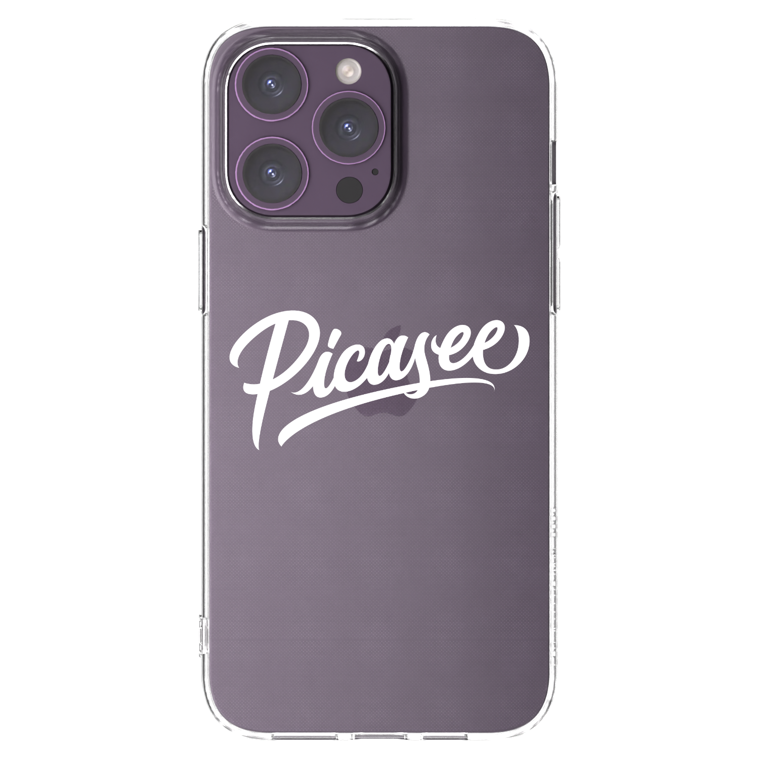 Picasee Apple iPhone 14 Pro Max Hülle - Transparentes Silikon - Picasee - old logo - white