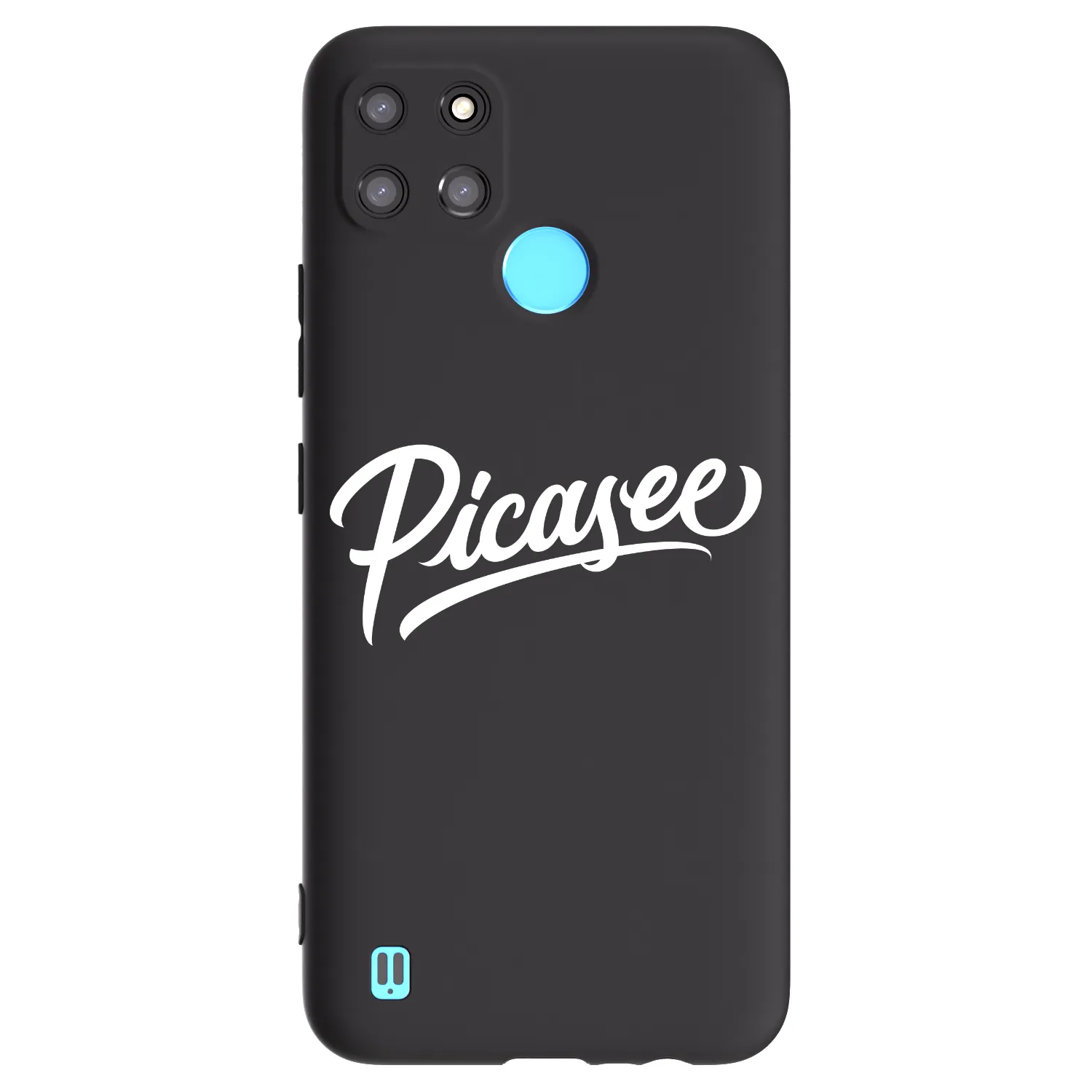 Picasee Realme C21Y Hülle - Schwarzes Silikon - Picasee - old logo - white