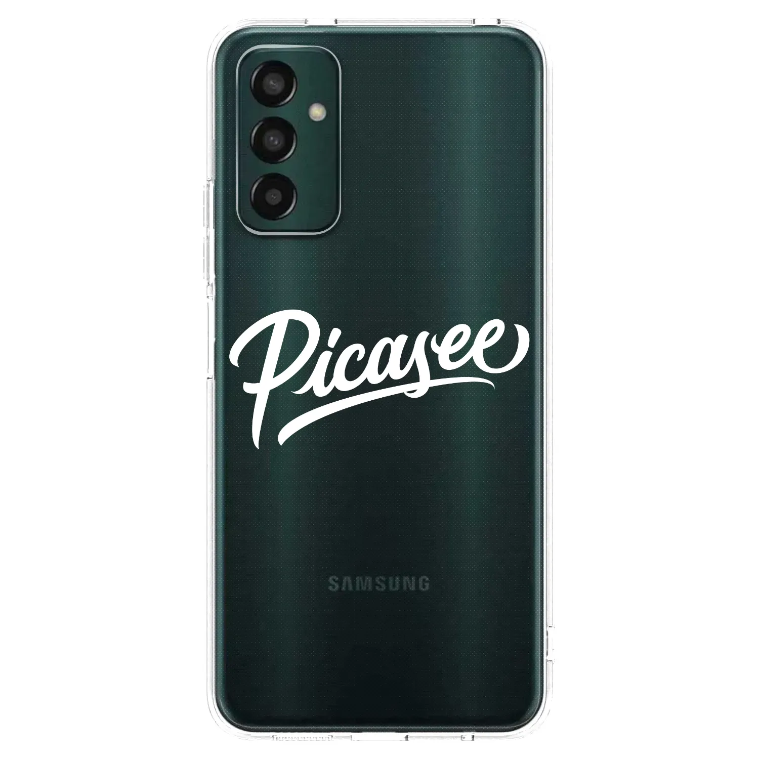 Picasee Samsung Galaxy M13 M135F Hülle - Transparentes Silikon - Picasee - old logo - white