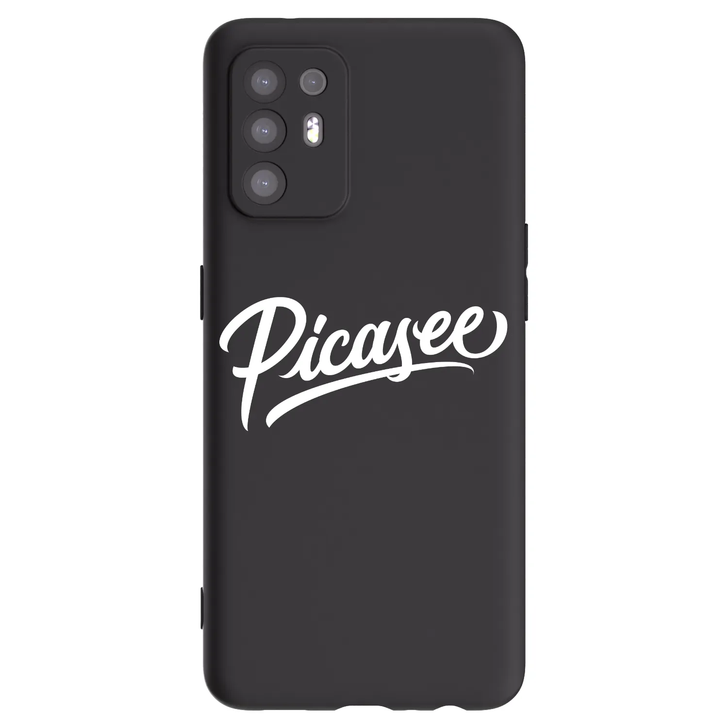 Picasee OPPO A94 5G Hülle - Schwarzes Silikon - Picasee - old logo - white