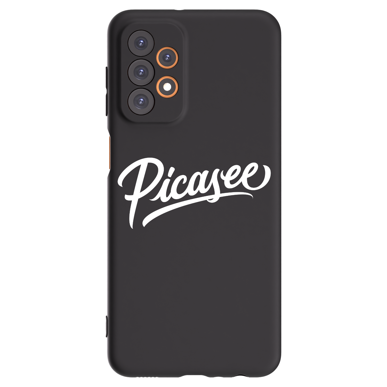 Picasee Samsung Galaxy A23 A235F 4G Hülle - Schwarzes Silikon - Picasee - old logo - white