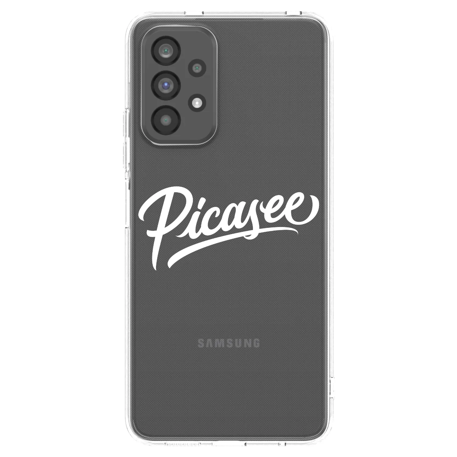 Picasee Samsung Galaxy A73 5G Hülle - Transparentes Silikon - Picasee - old logo - white