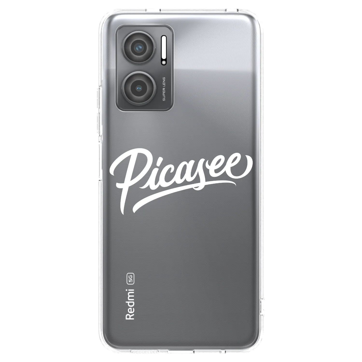 Picasee Xiaomi Redmi 10 5G Hülle - Transparentes Silikon - Picasee - old logo - white
