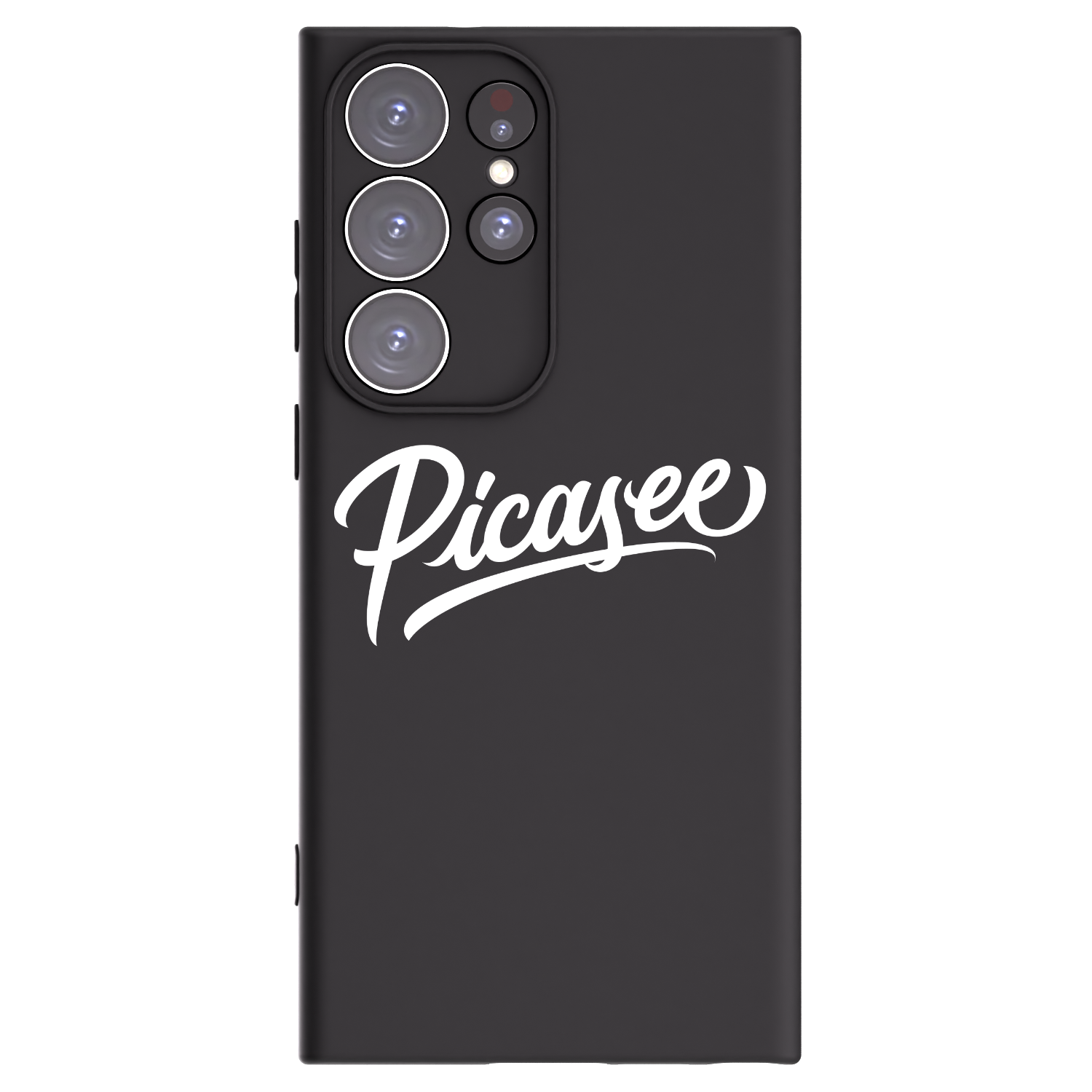 Picasee Samsung Galaxy S23 Ultra 5G Hülle - Schwarzes Silikon - Picasee - old logo - white