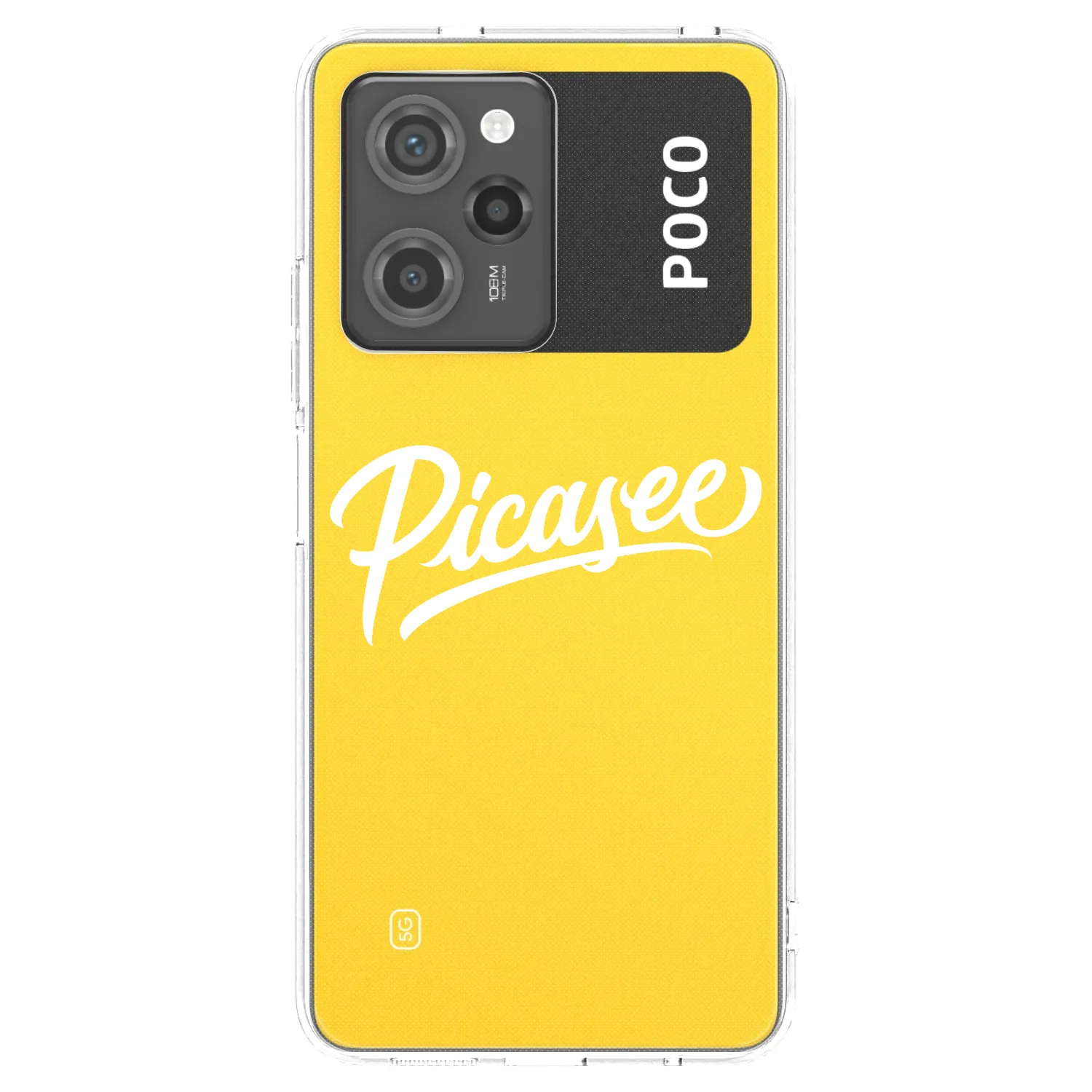 Picasee Xiaomi Poco X5 Pro Hülle - Transparentes Silikon - Picasee - old logo - white