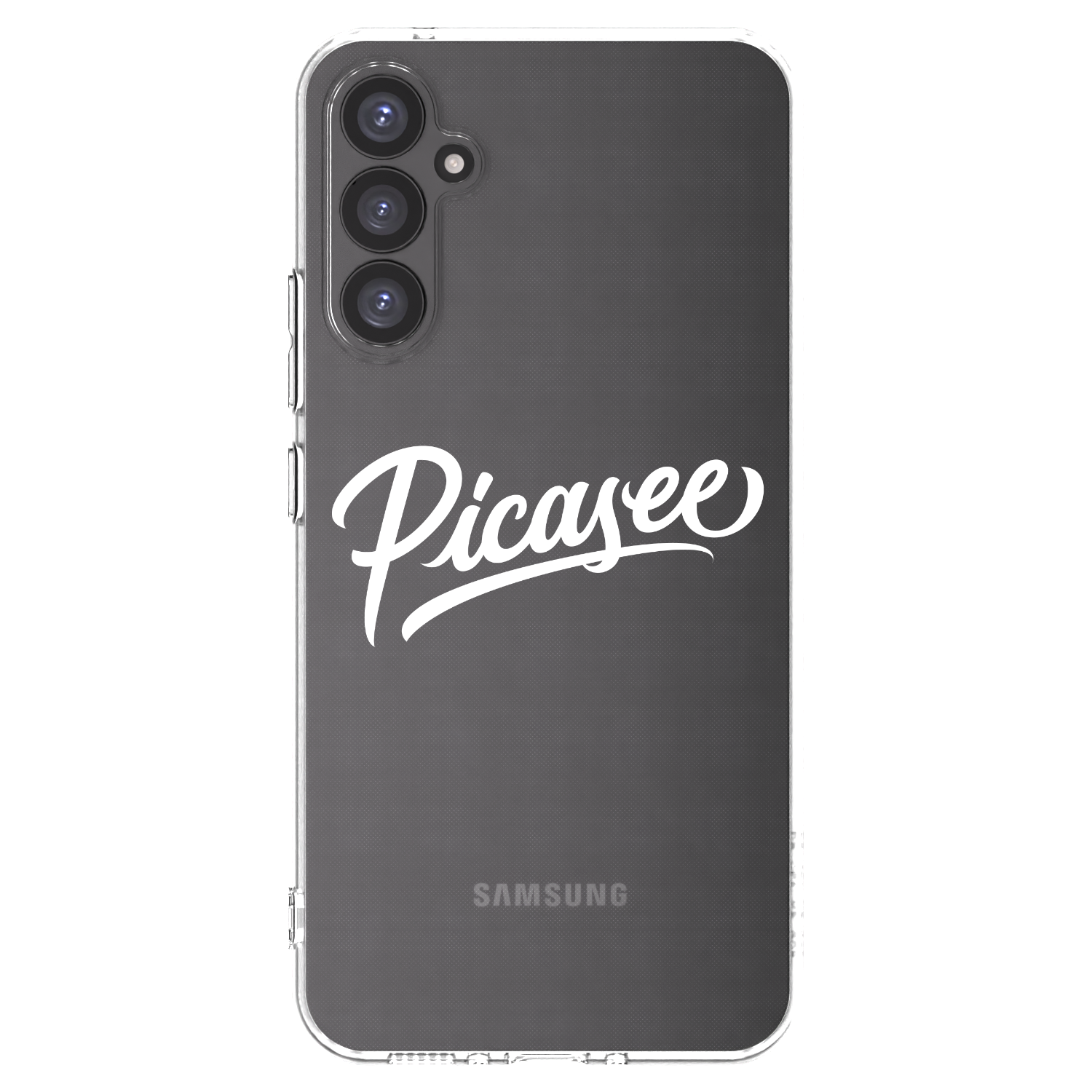 Picasee Samsung Galaxy A34 5G A346B Hülle - Transparentes Silikon - Picasee - old logo - white