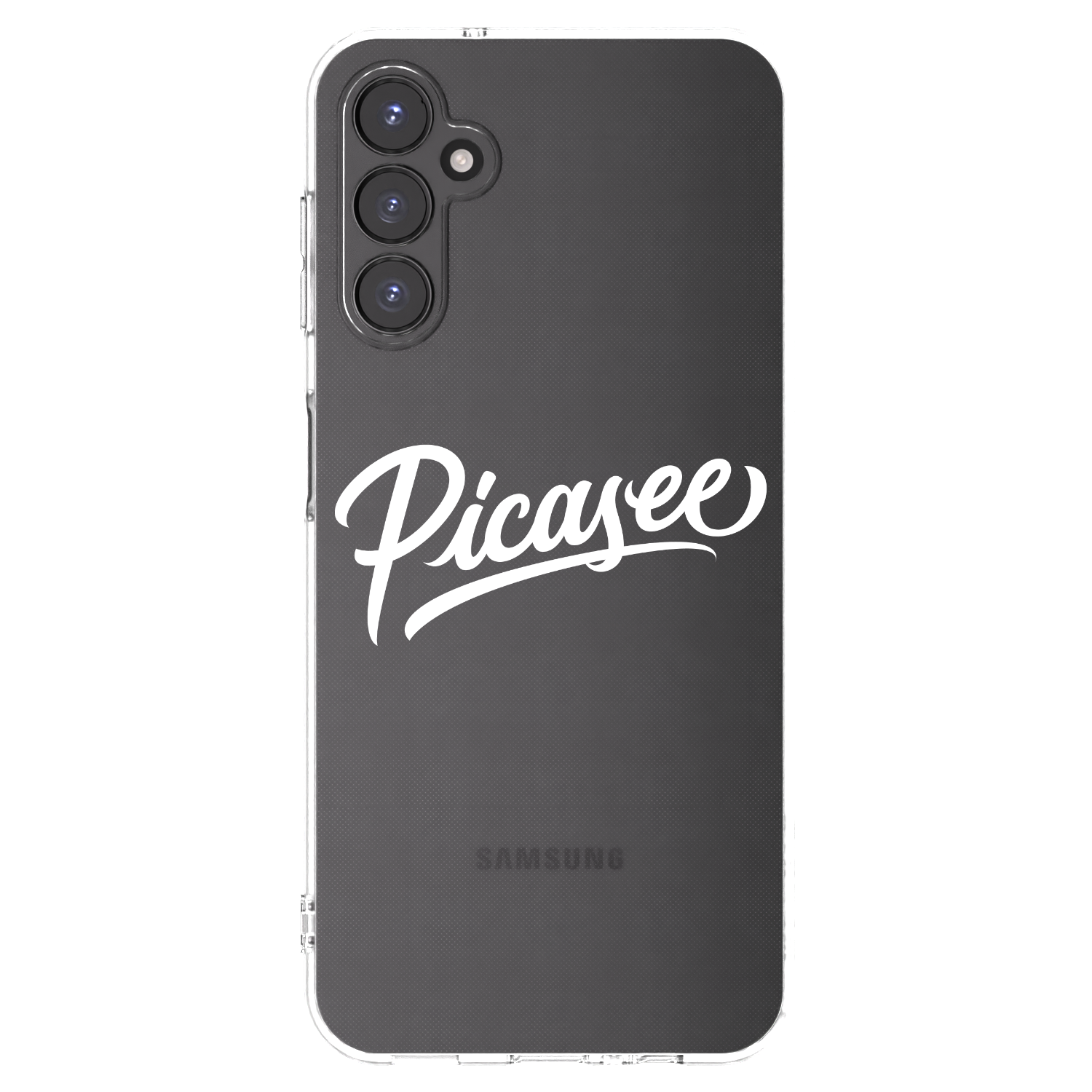 Picasee Samsung Galaxy A14 4G A145R Hülle - Transparentes Silikon - Picasee - old logo - white