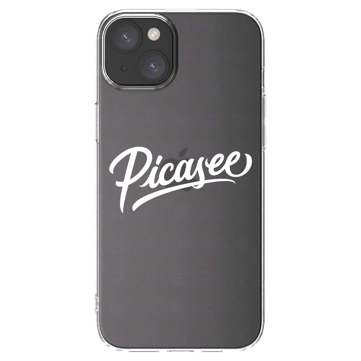 Picasee Apple iPhone 15 Plus Hülle - Transparentes Silikon - Picasee - old logo - white