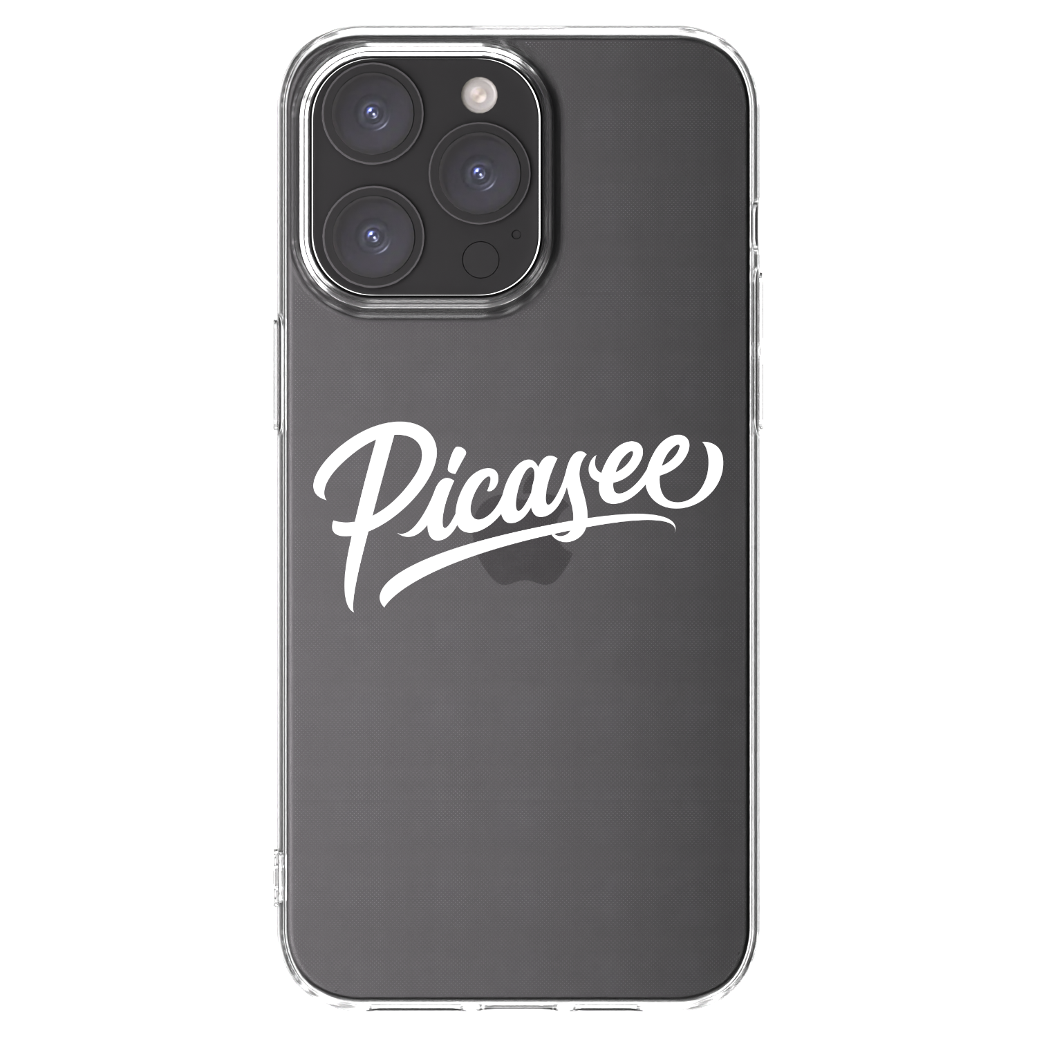 Picasee Apple iPhone 15 Pro Max Hülle - Transparentes Silikon - Picasee - old logo - white