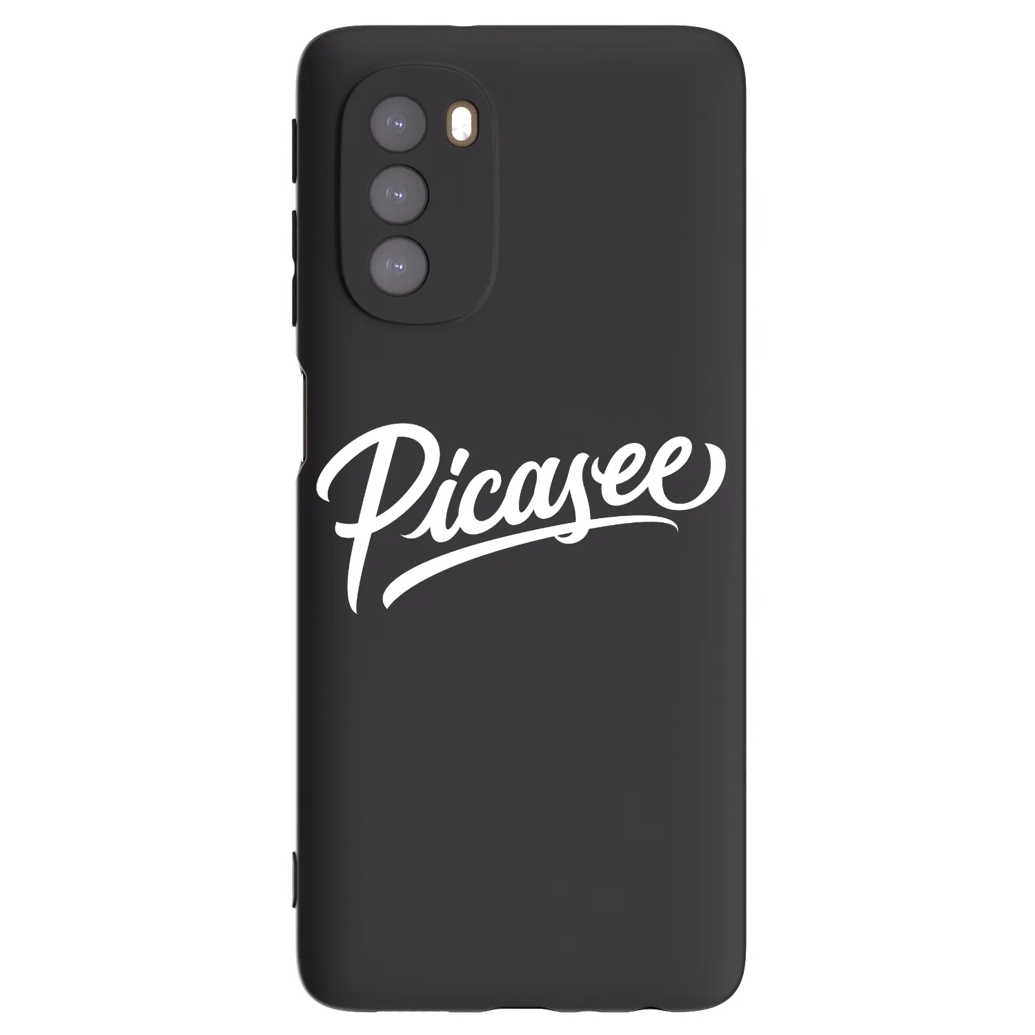 Picasee Motorola Moto G51 Hülle - Schwarzes Silikon - Picasee - old logo - white