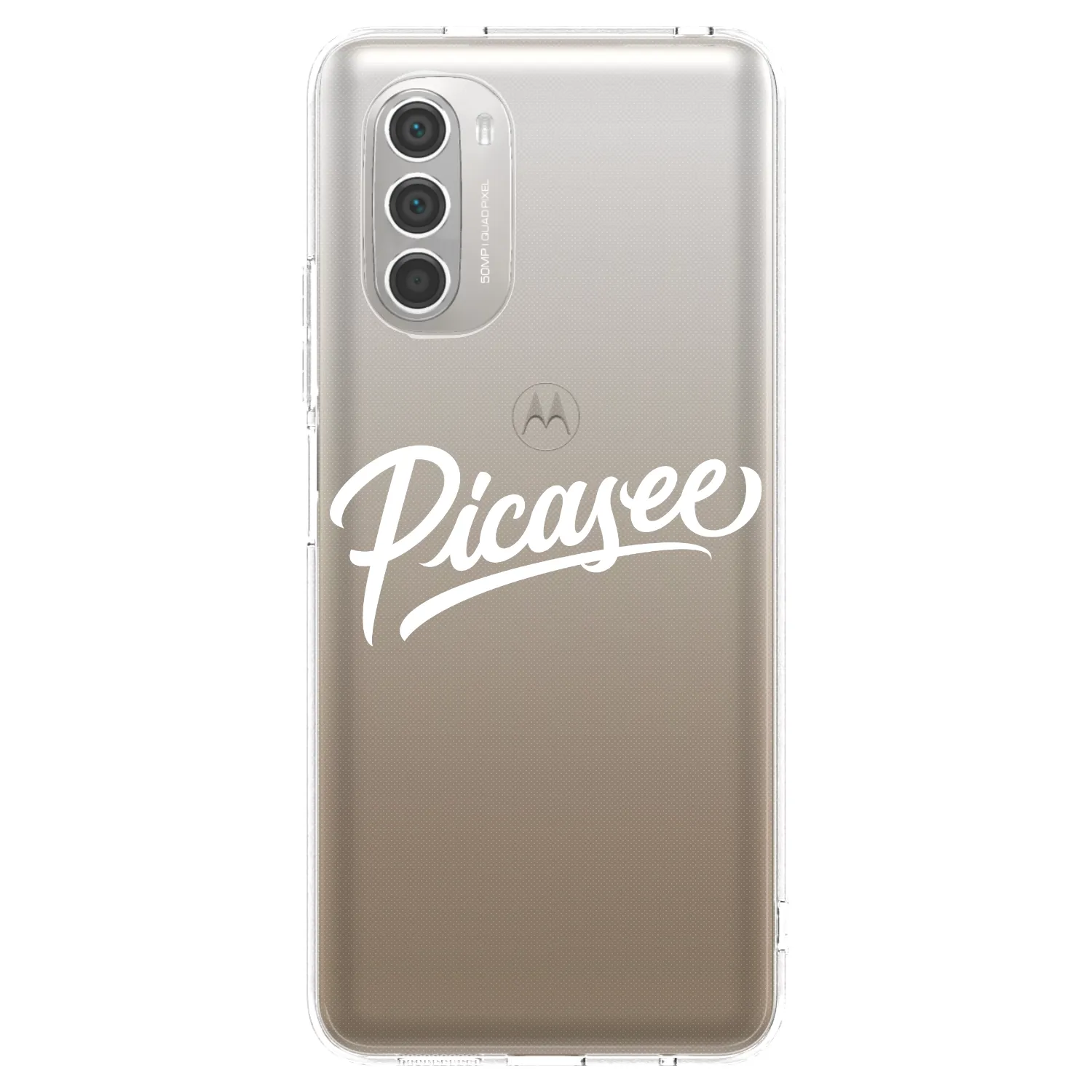 Picasee Motorola Moto G51 Hülle - Transparentes Silikon - Picasee - old logo - white