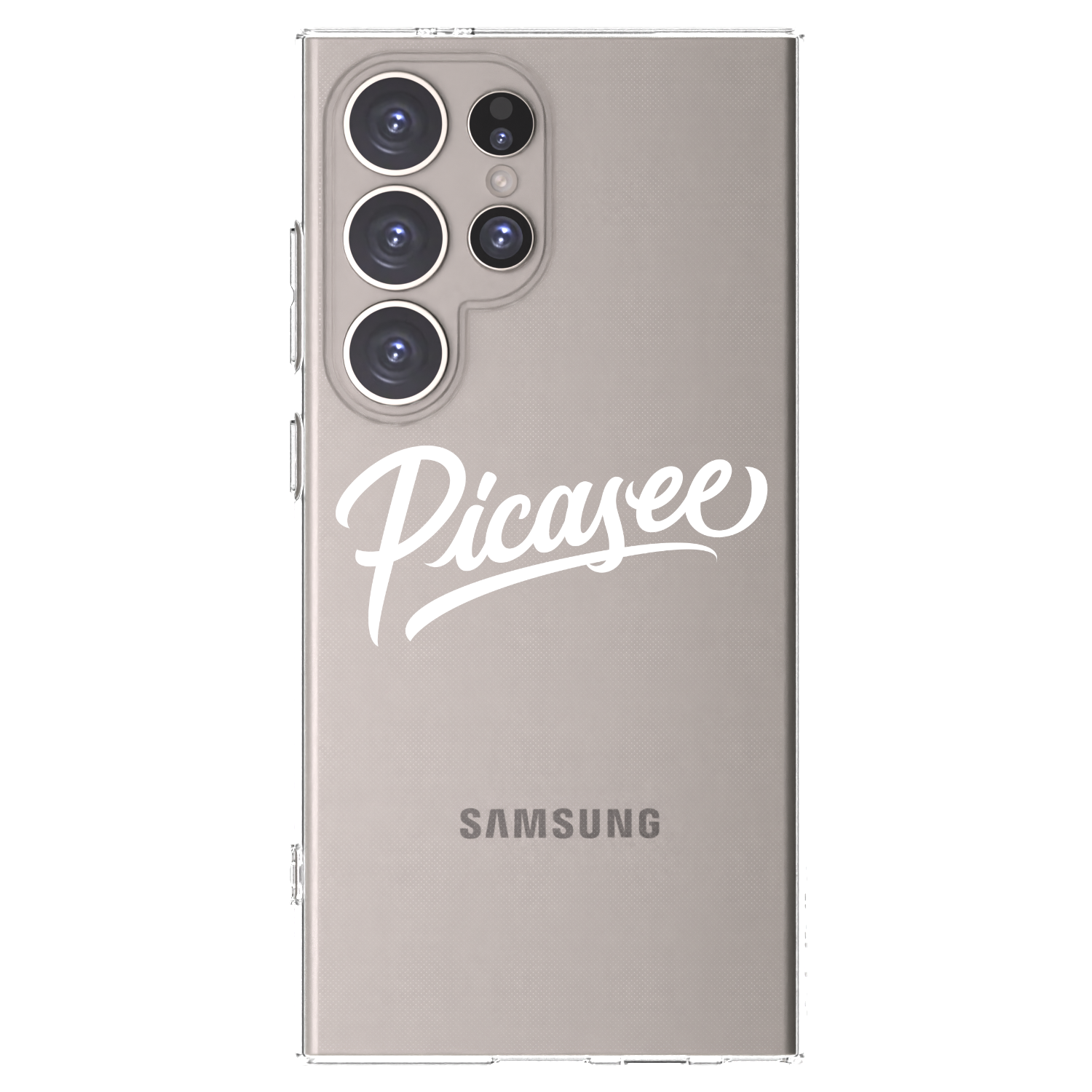 Picasee Samsung Galaxy S24 Ultra S928B 5G Hülle - Transparentes Silikon - Picasee - old logo - white