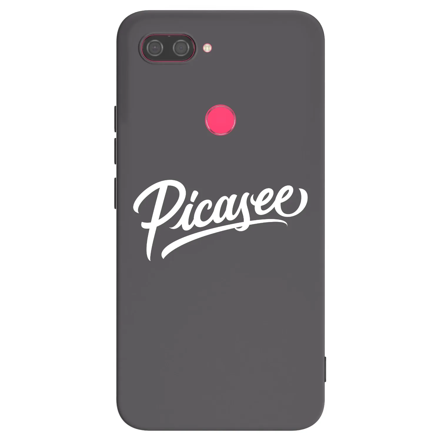 Picasee Xiaomi Mi 8 Lite Hülle - Schwarzes Silikon - Picasee - old logo - white