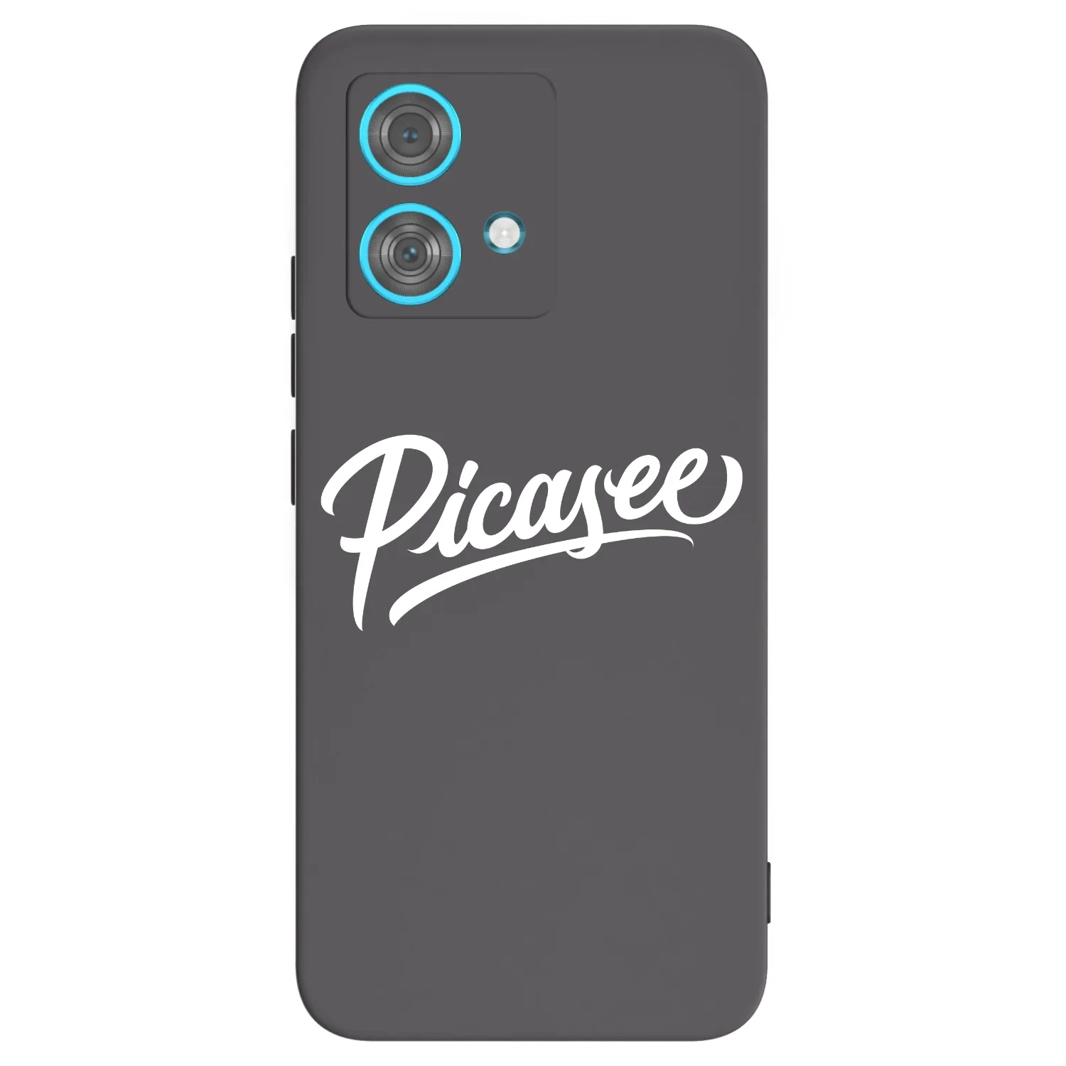 Picasee Motorola Edge 40 Neo Hülle - Schwarzes Silikon - Picasee - old logo - white