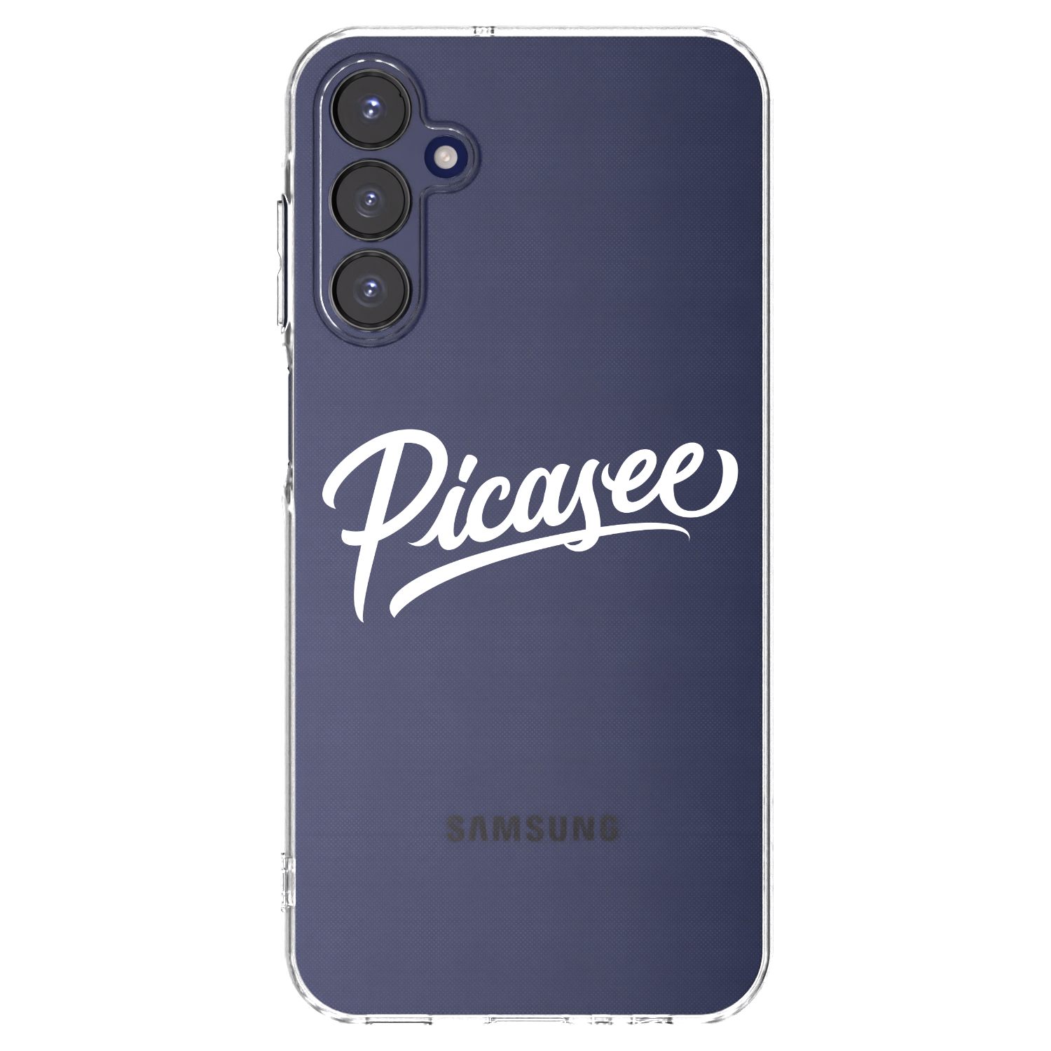 Picasee Samsung Galaxy A15 A155F 4G Hülle - Transparentes Silikon - Picasee - old logo - white