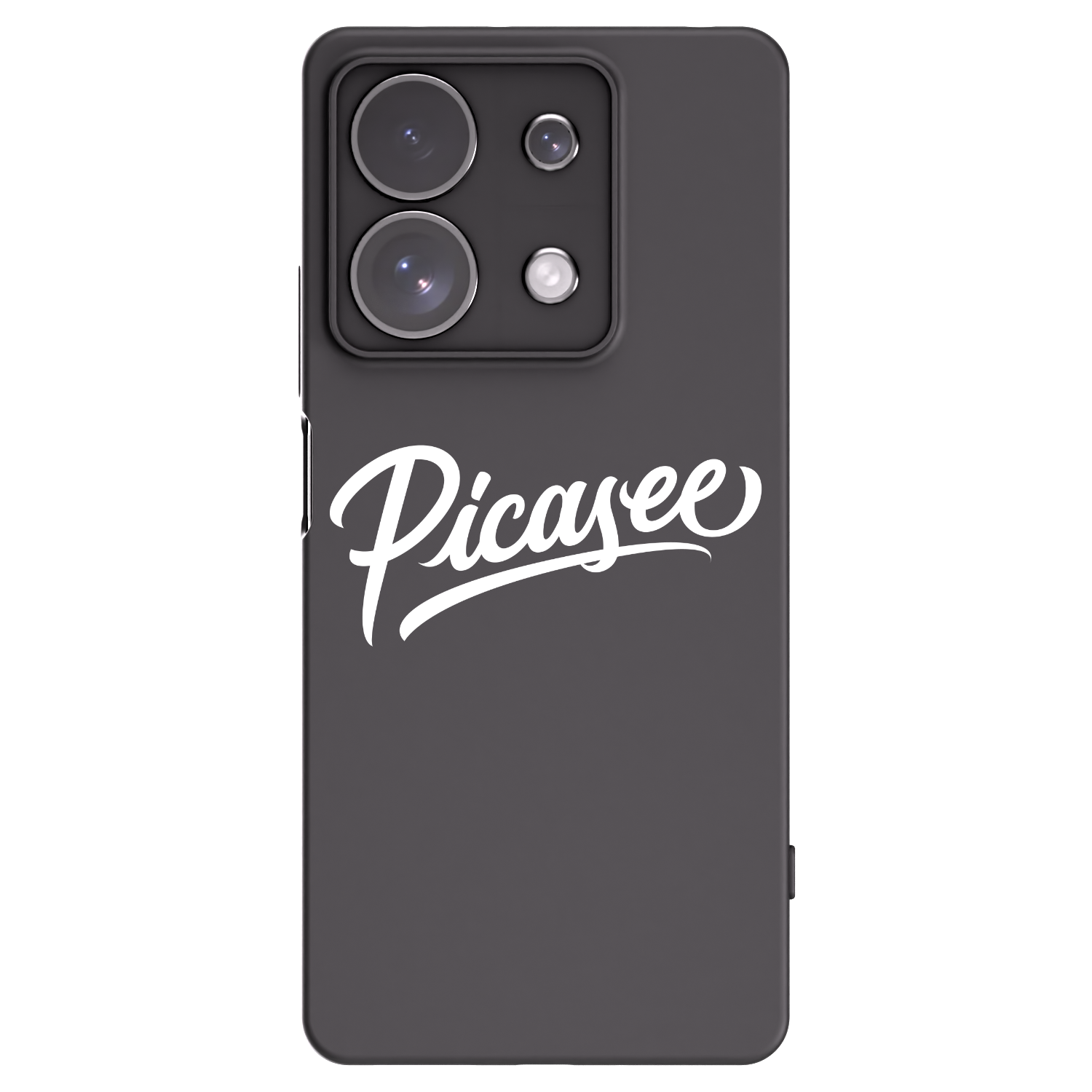 Picasee Xiaomi Redmi Note 13 Pro 4G Hülle - Schwarzes Silikon - Picasee - old logo - white