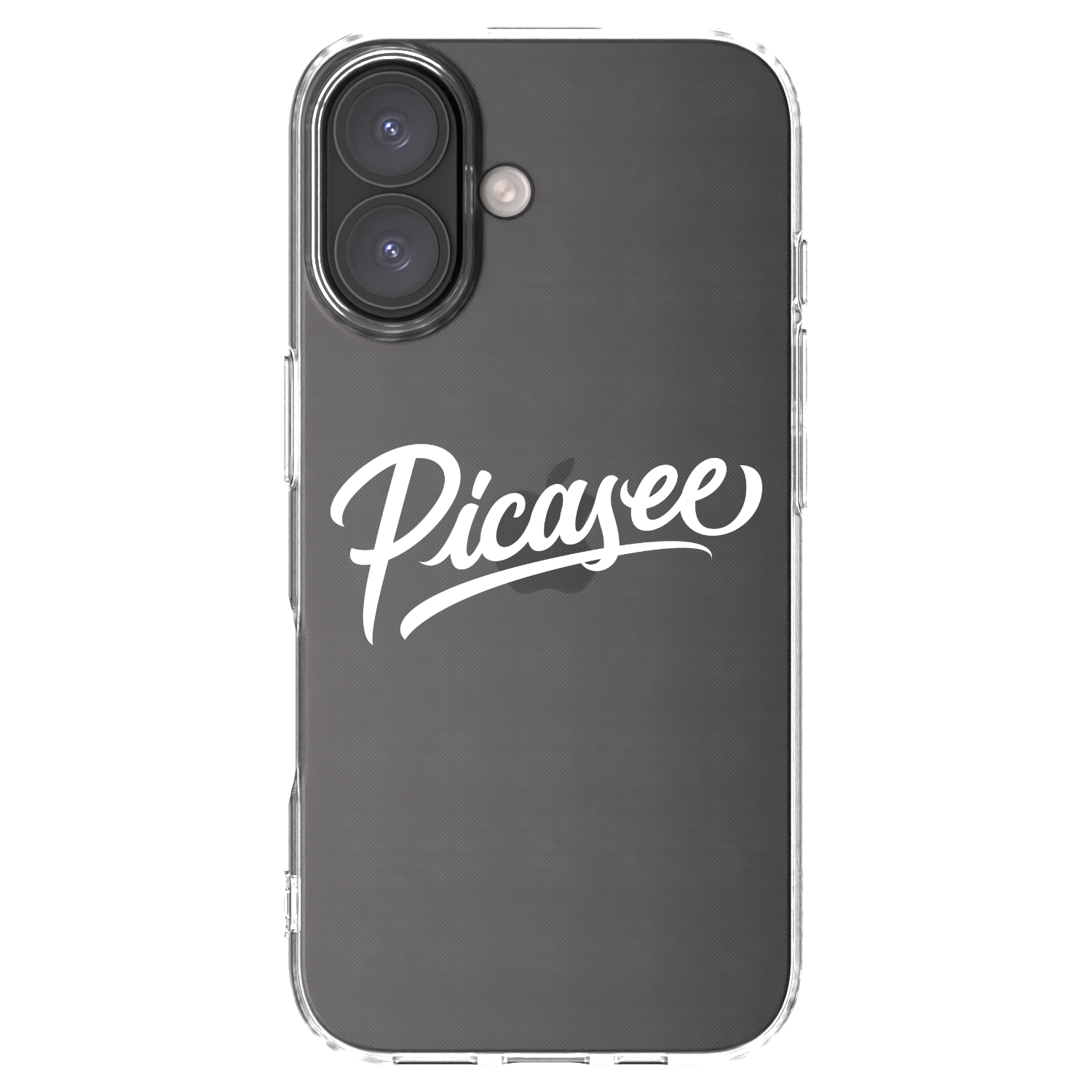 Picasee Apple iPhone 16 Hülle - Transparentes Silikon - Picasee - old logo - white
