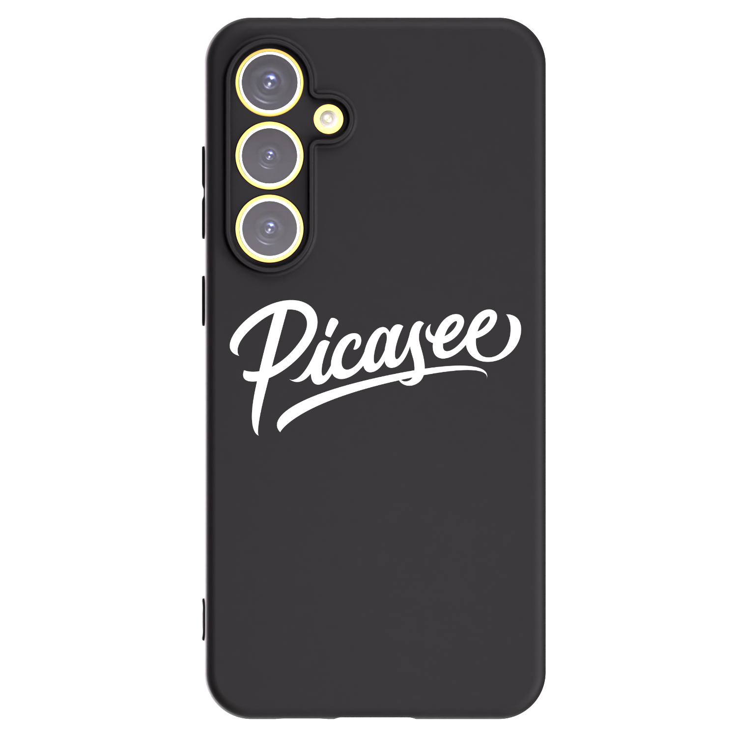 Picasee Samsung Galaxy S24 FE S721B Hülle - Schwarzes Silikon - Picasee - old logo - white