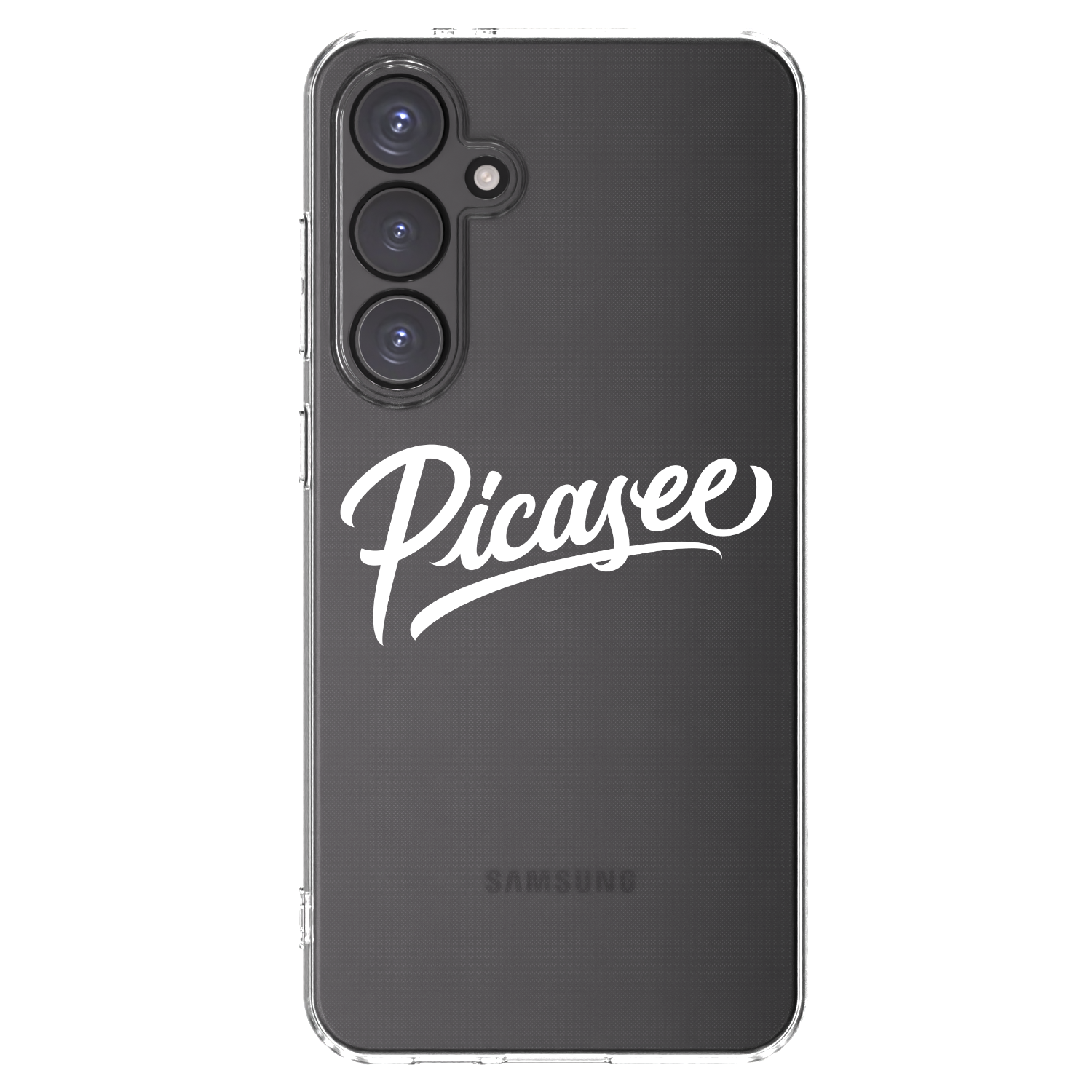 Picasee Samsung Galaxy S24 FE S721B Hülle - Transparentes Silikon - Picasee - old logo - white