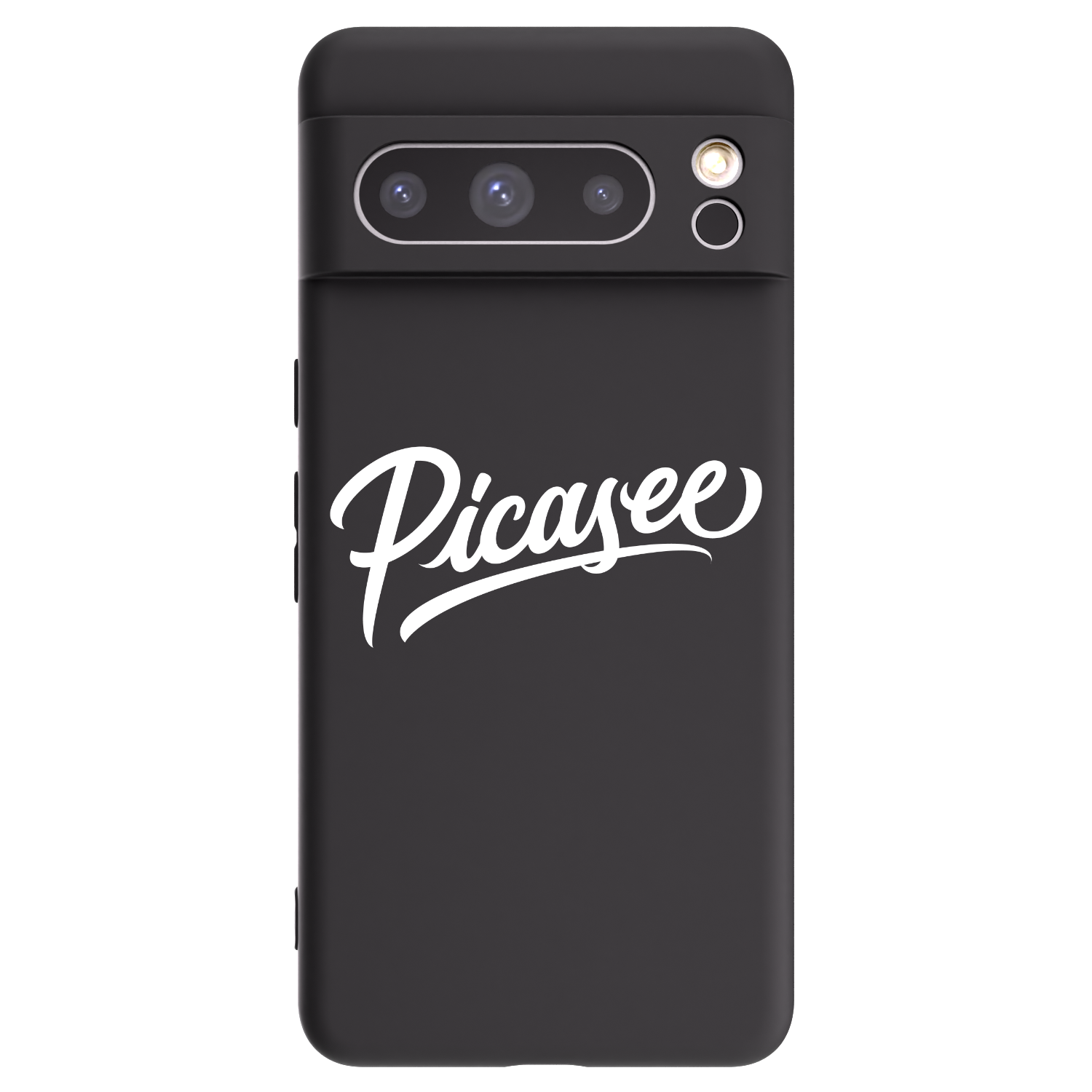 Picasee Google Pixel 8 Pro Hülle - Schwarzes Silikon - Picasee - old logo - white