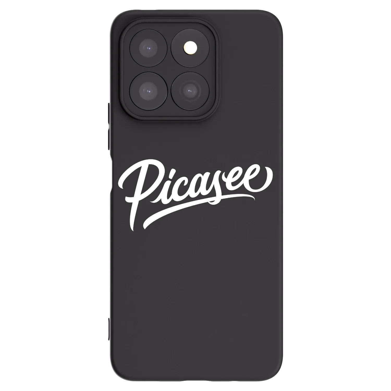 Picasee Honor X8c Hülle - Schwarzes Silikon - Picasee - old logo - white