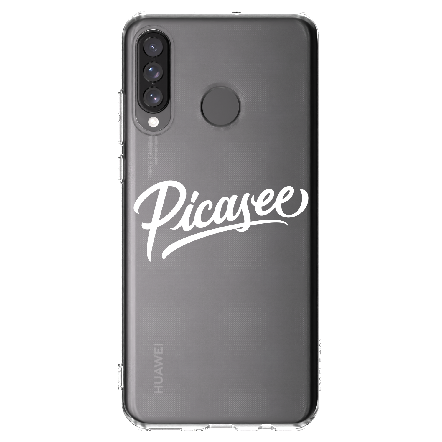 Picasee Huawei P30 Lite Hülle - Transparentes Silikon - Picasee - old logo - white