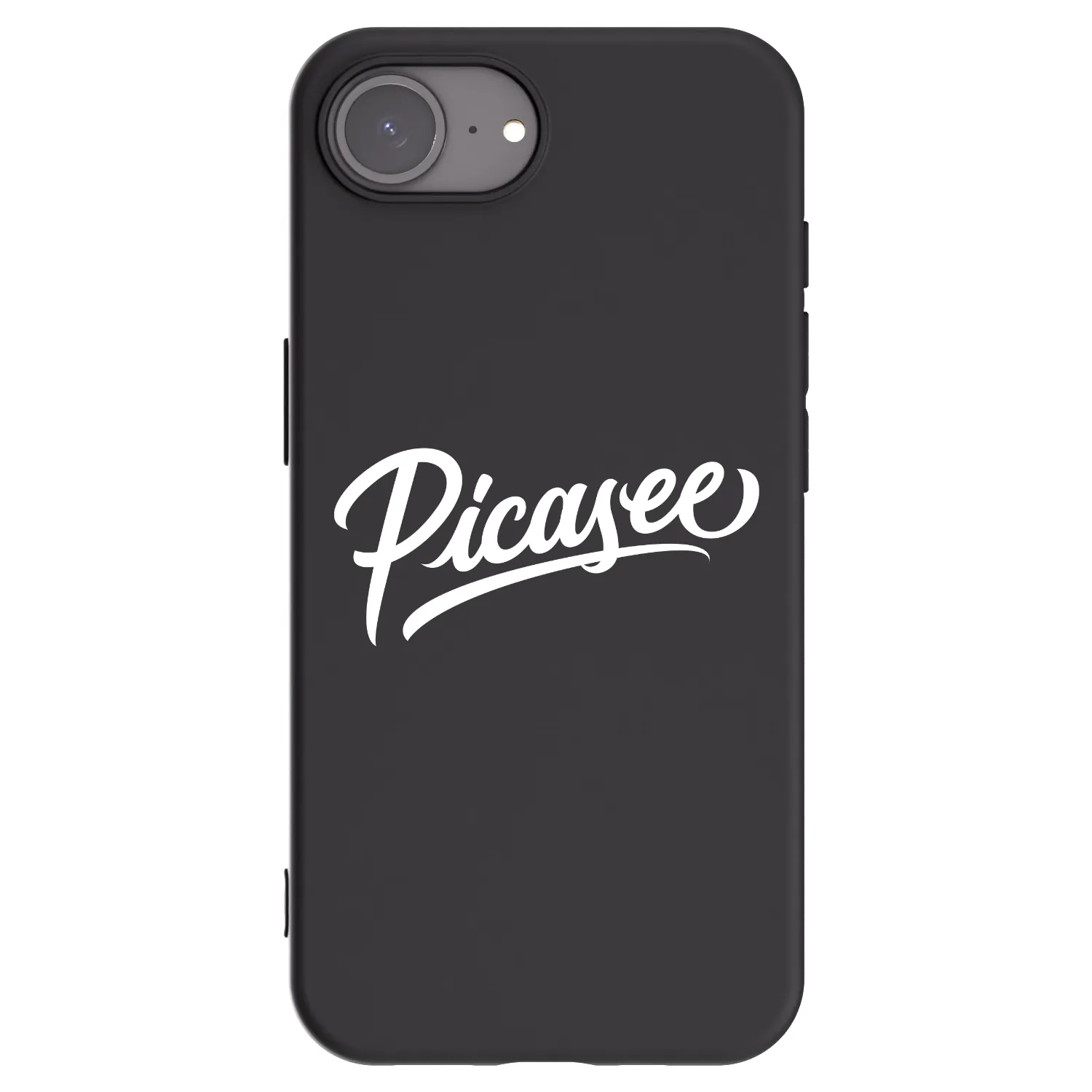 Picasee Apple iPhone 17e Hülle - Schwarzes Silikon - Picasee - old logo - white