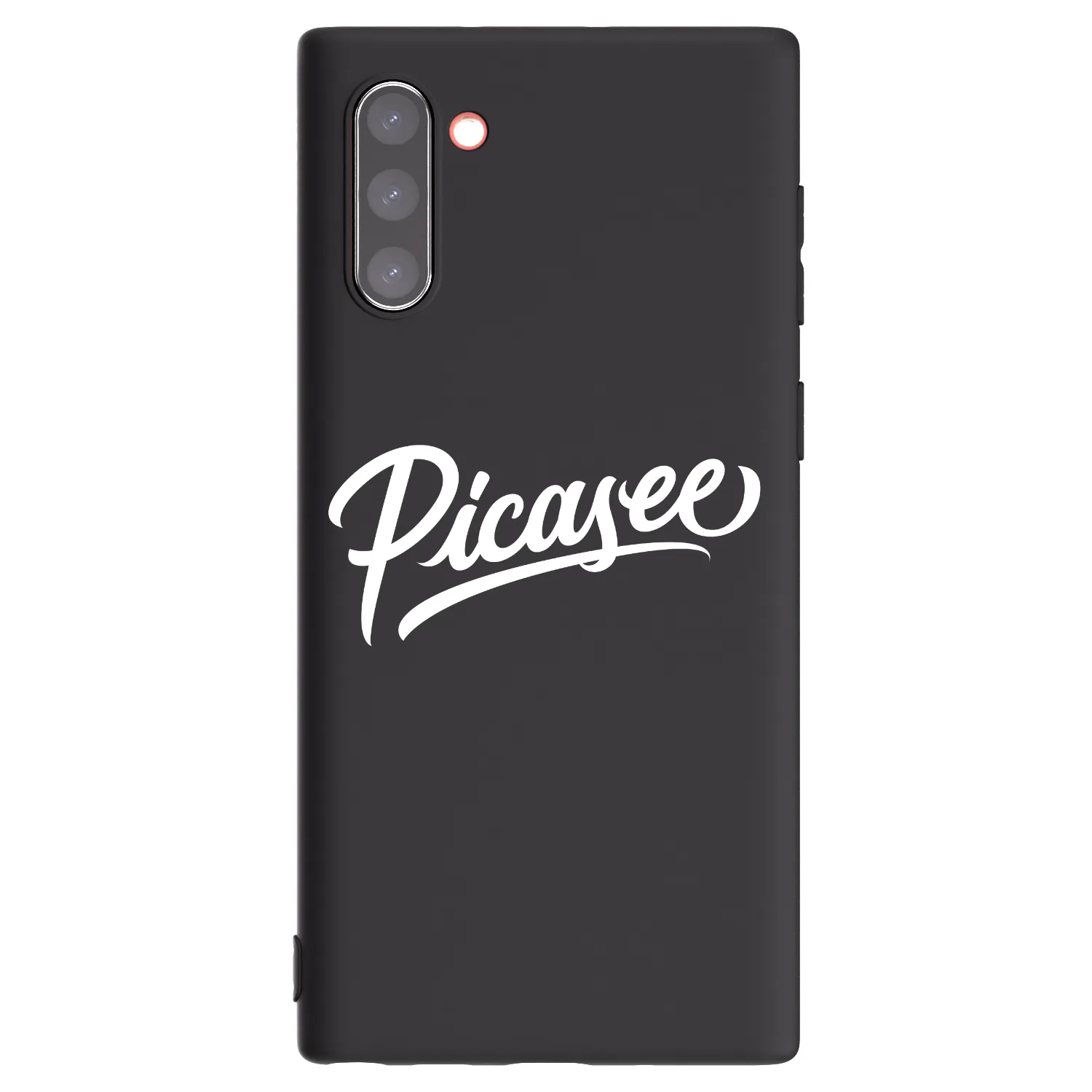 Picasee Samsung Galaxy Note 10 N970F Hülle - Schwarzes Silikon - Picasee - old logo - white