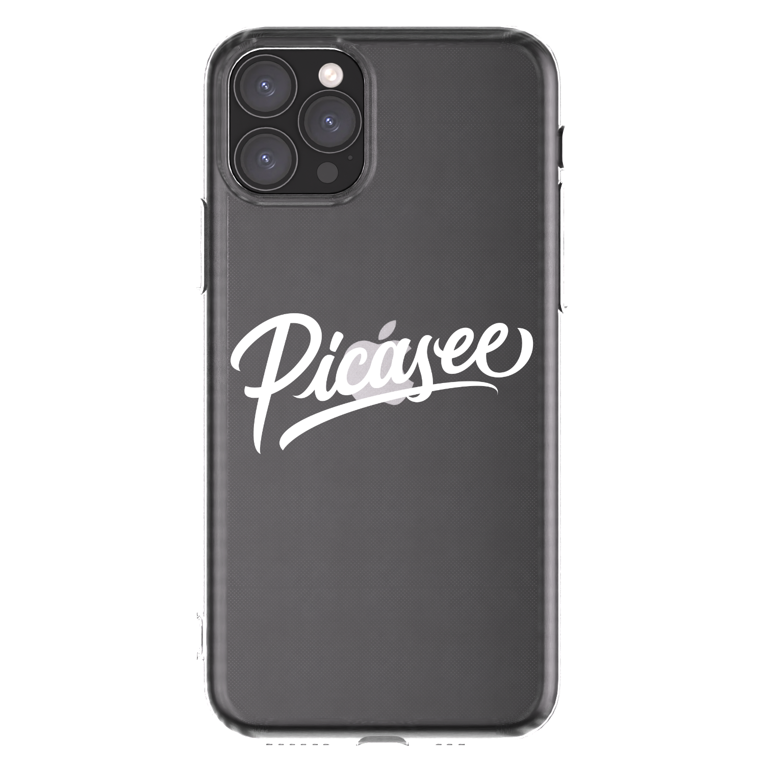 Picasee Apple iPhone 11 Pro Hülle - Transparentes Silikon - Picasee - old logo - white