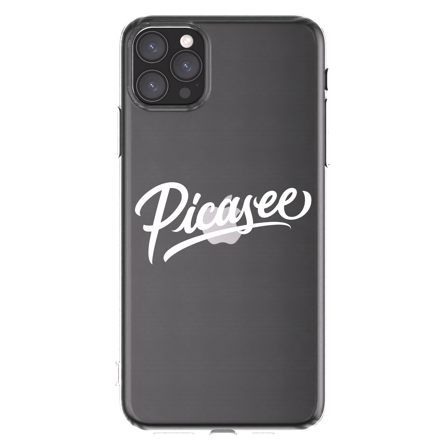 Picasee Apple iPhone 11 Pro Max Hülle - Transparentes Silikon - Picasee - old logo - white