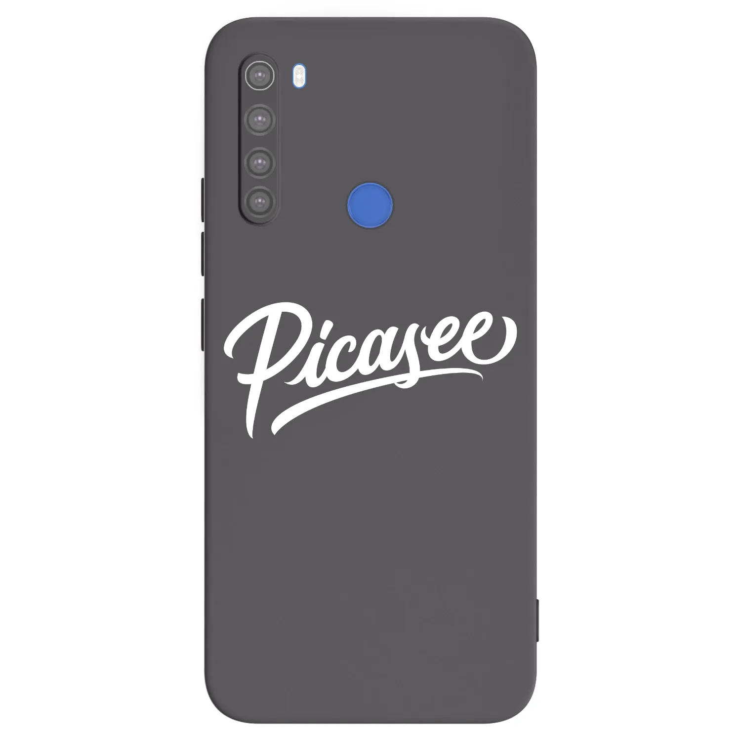 Picasee Xiaomi Redmi Note 8T Hülle - Schwarzes Silikon - Picasee - old logo - white
