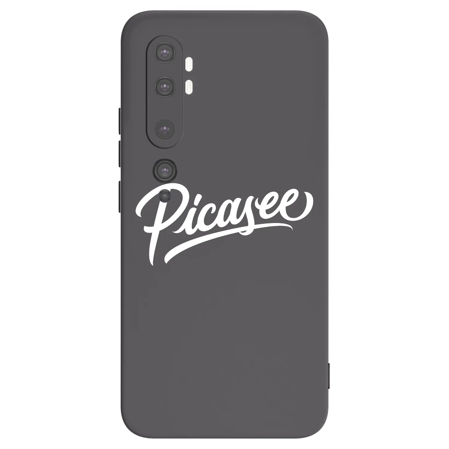 Picasee Xiaomi Mi Note 10 (Pro) Hülle - Schwarzes Silikon - Picasee - old logo - white