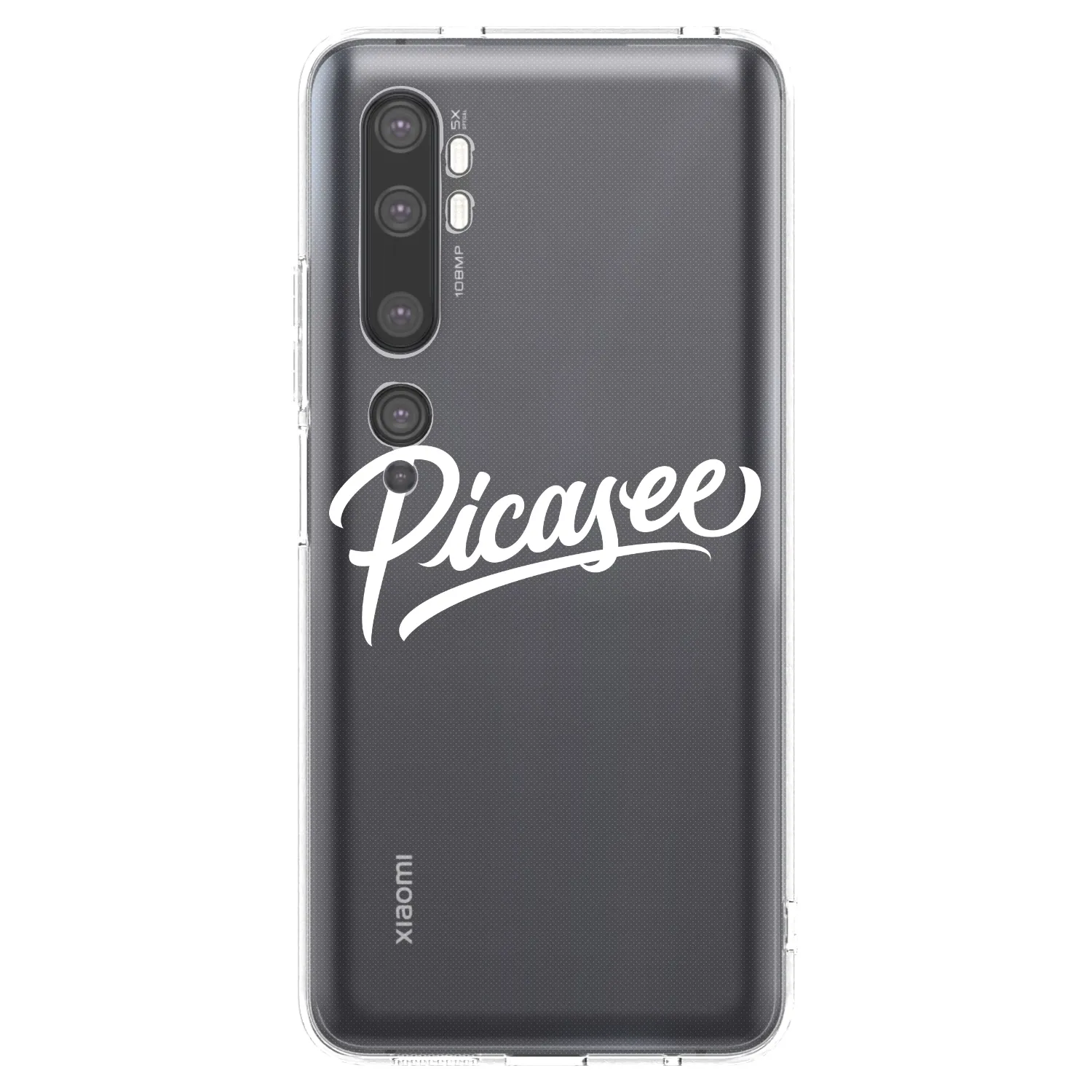 Picasee Xiaomi Mi Note 10 (Pro) Hülle - Transparentes Silikon - Picasee - old logo - white