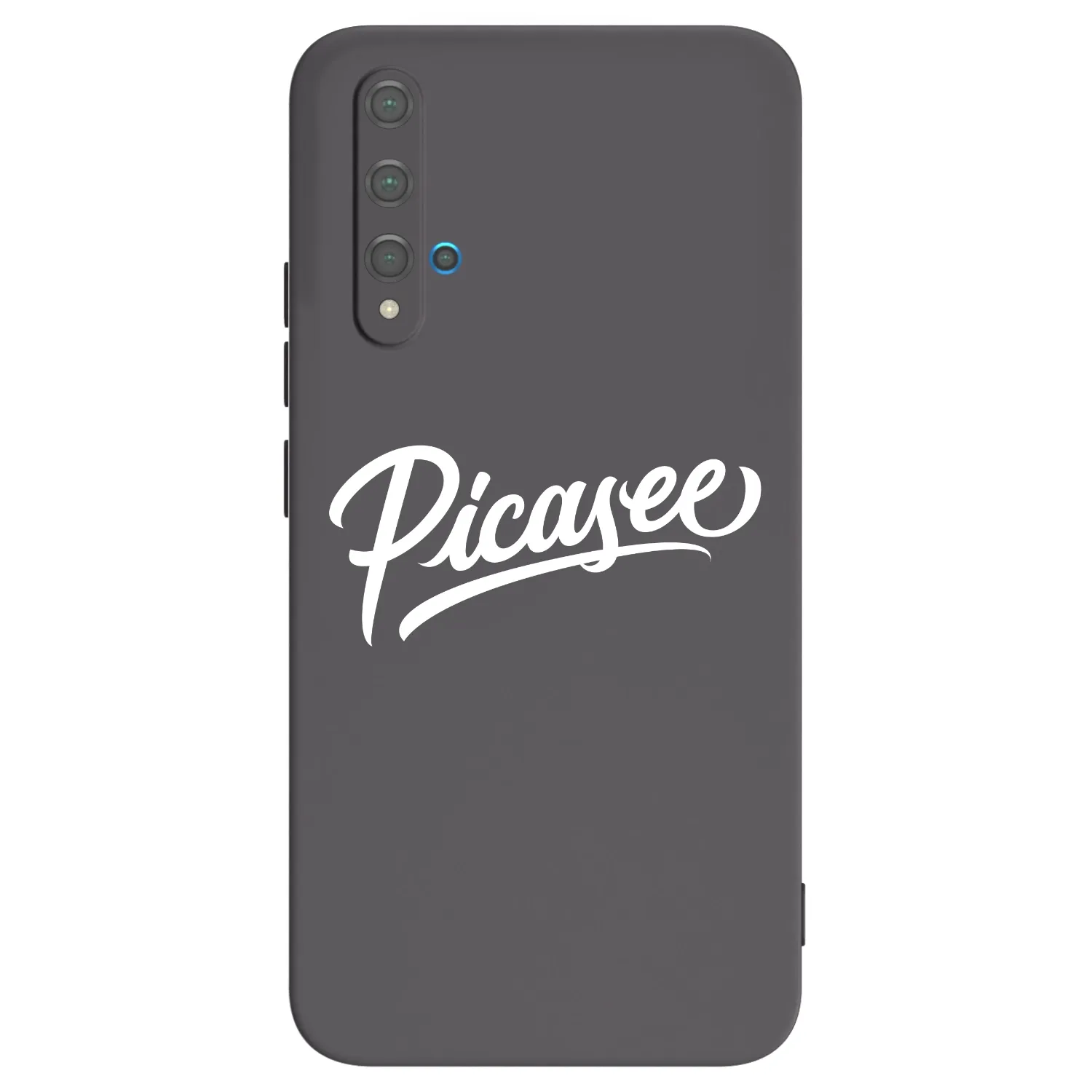 Picasee Huawei Nova 5T Hülle - Schwarzes Silikon - Picasee - old logo - white