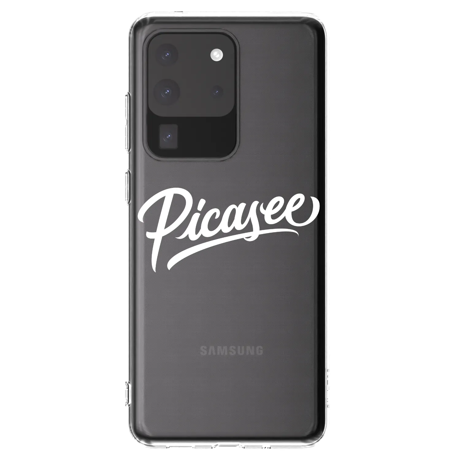 Picasee Samsung Galaxy S20 Ultra 5G G988F Hülle - Transparentes Silikon - Picasee - old logo - white