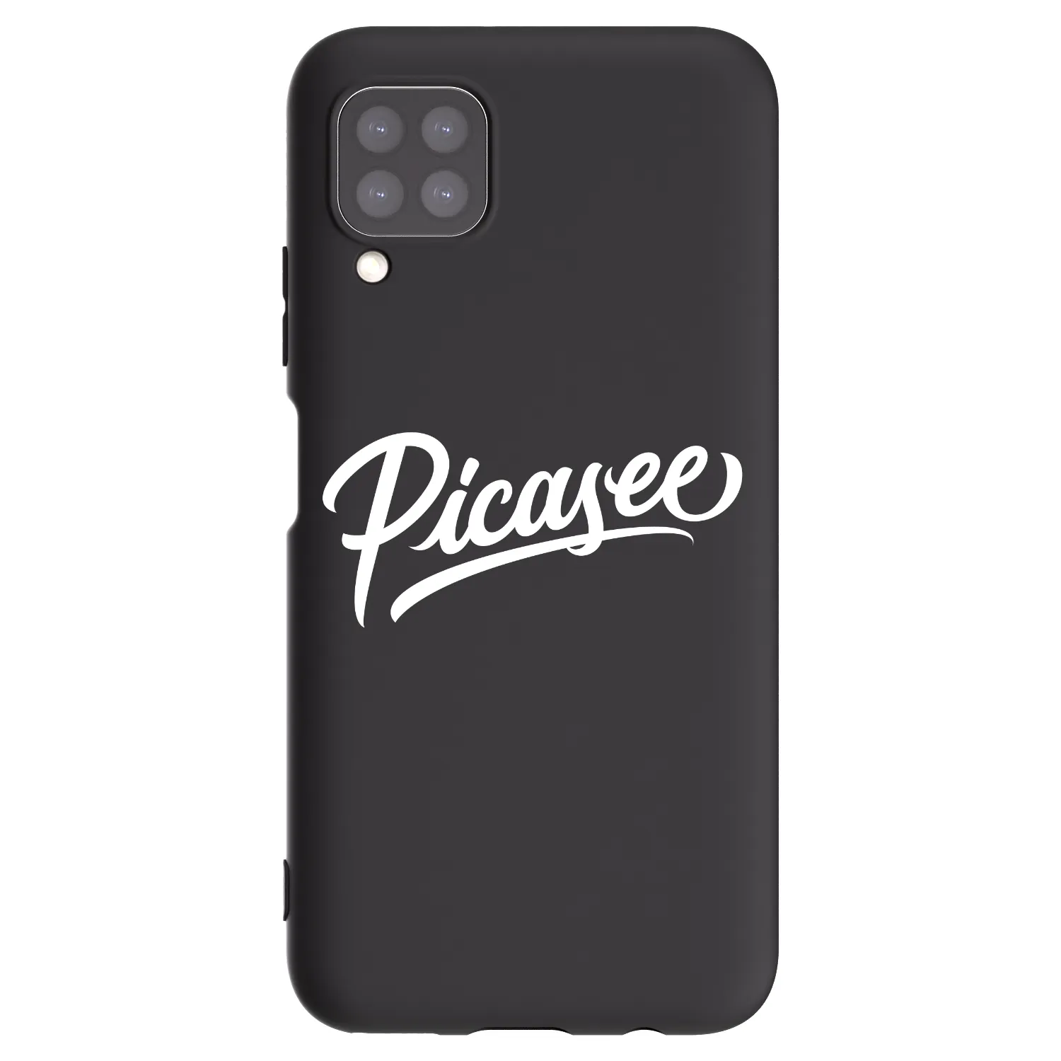 Picasee Huawei P40 Lite Hülle - Schwarzes Silikon - Picasee - old logo - white
