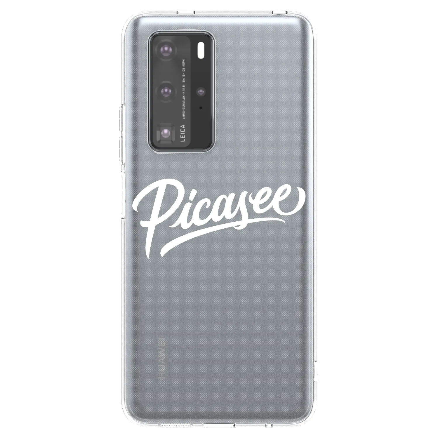 Picasee Huawei P40 Pro Hülle - Transparentes Silikon - Picasee - old logo - white