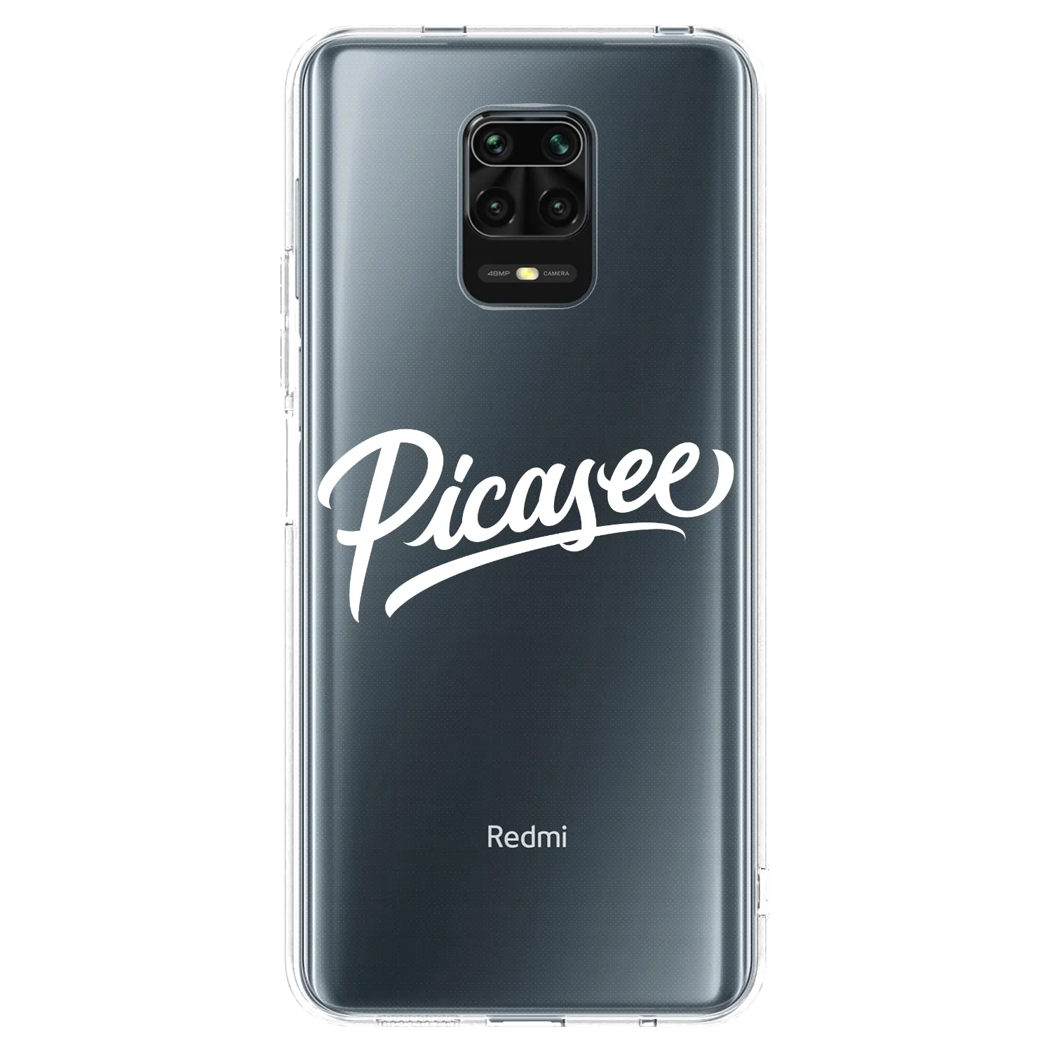 Picasee Xiaomi Redmi Note 9S Hülle - Transparentes Silikon - Picasee - old logo - white