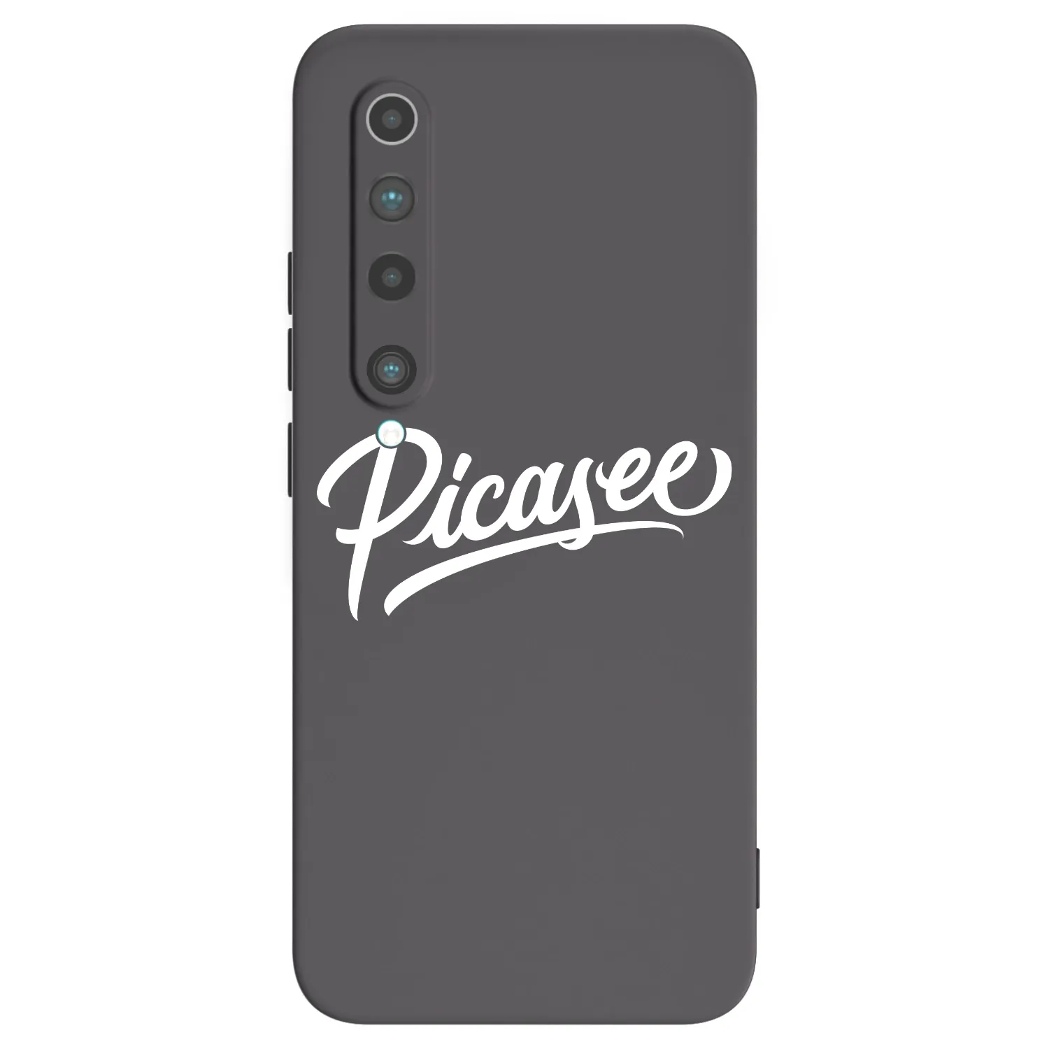 Picasee Xiaomi Mi 10 Hülle - Schwarzes Silikon - Picasee - old logo - white