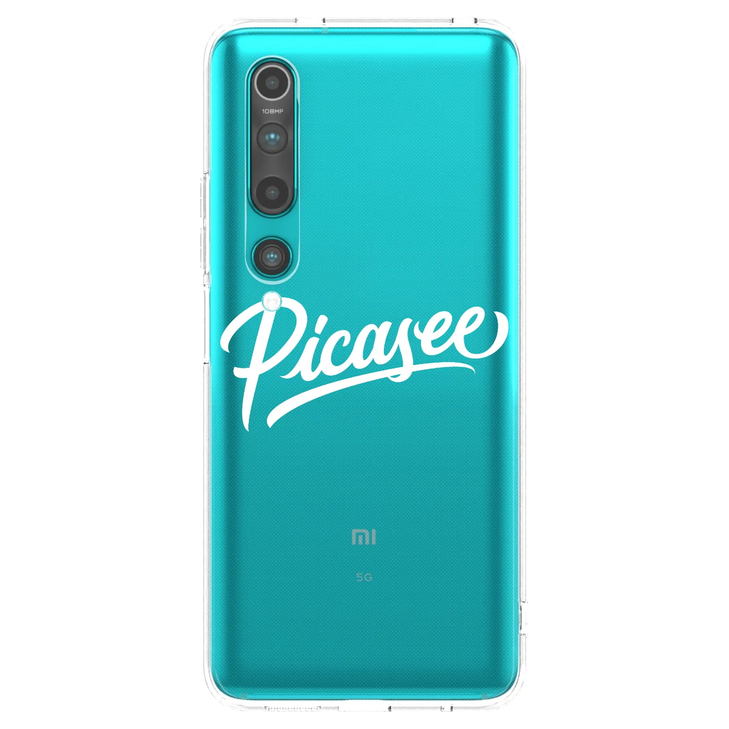 Picasee Xiaomi Mi 10 Hülle - Transparentes Silikon - Picasee - old logo - white