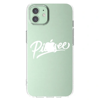 Picasee Apple iPhone 12 Pro Hülle - Transparentes Silikon - Picasee - old logo - white